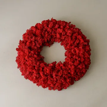 Couronne de mousse Moss Wreath - Red, Ø40 cm - Botané