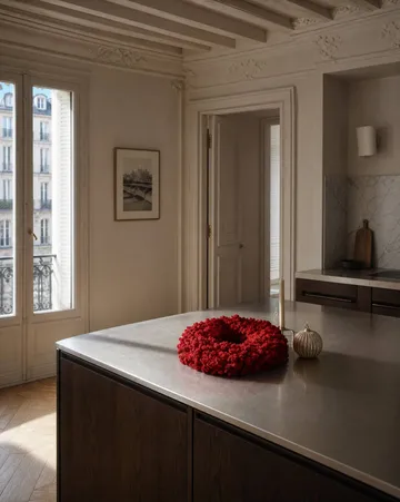 Couronne de mousse Moss Wreath - Red, Ø40 cm - Botané