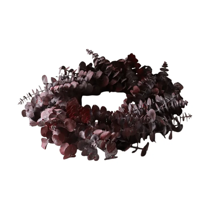 Couronne Eucalyptus Wreath - Dark red, Ø40 cm - Botané