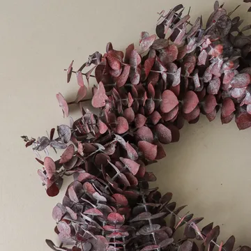 Couronne Eucalyptus Wreath - Dark red, Ø40 cm - Botané
