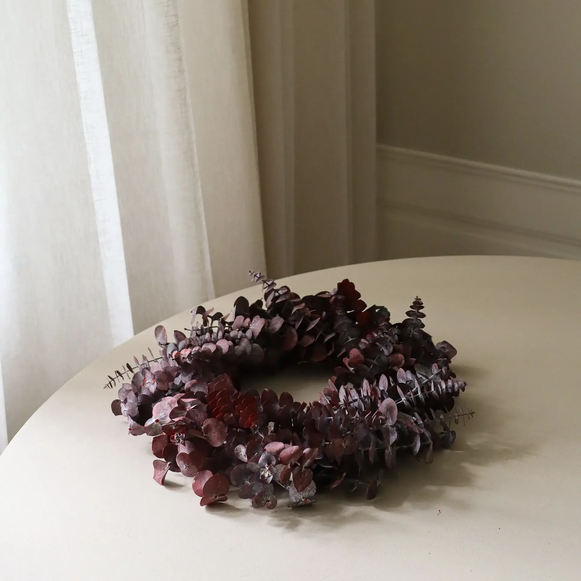 Couronne Eucalyptus Wreath, Dark red, Ø40 cm Botané