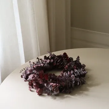 Couronne Eucalyptus Wreath - Dark red, Ø40 cm - Botané