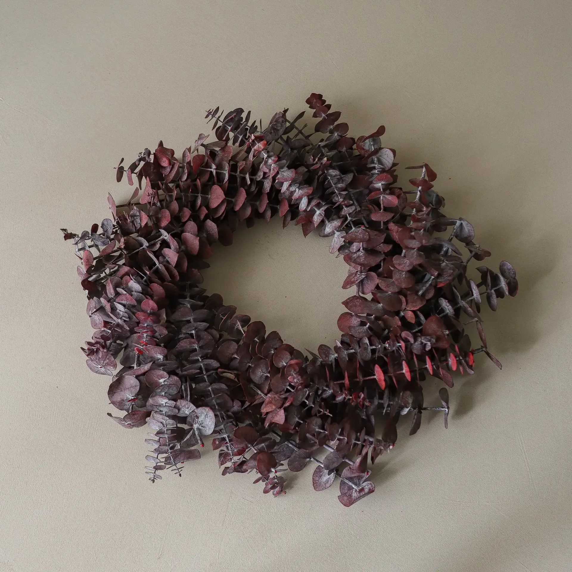 Couronne Eucalyptus Wreath, Dark red, Ø40 cm Botané