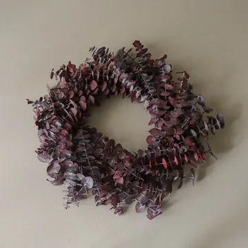 Couronne Eucalyptus Wreath - Dark red, Ø40 cm - Botané