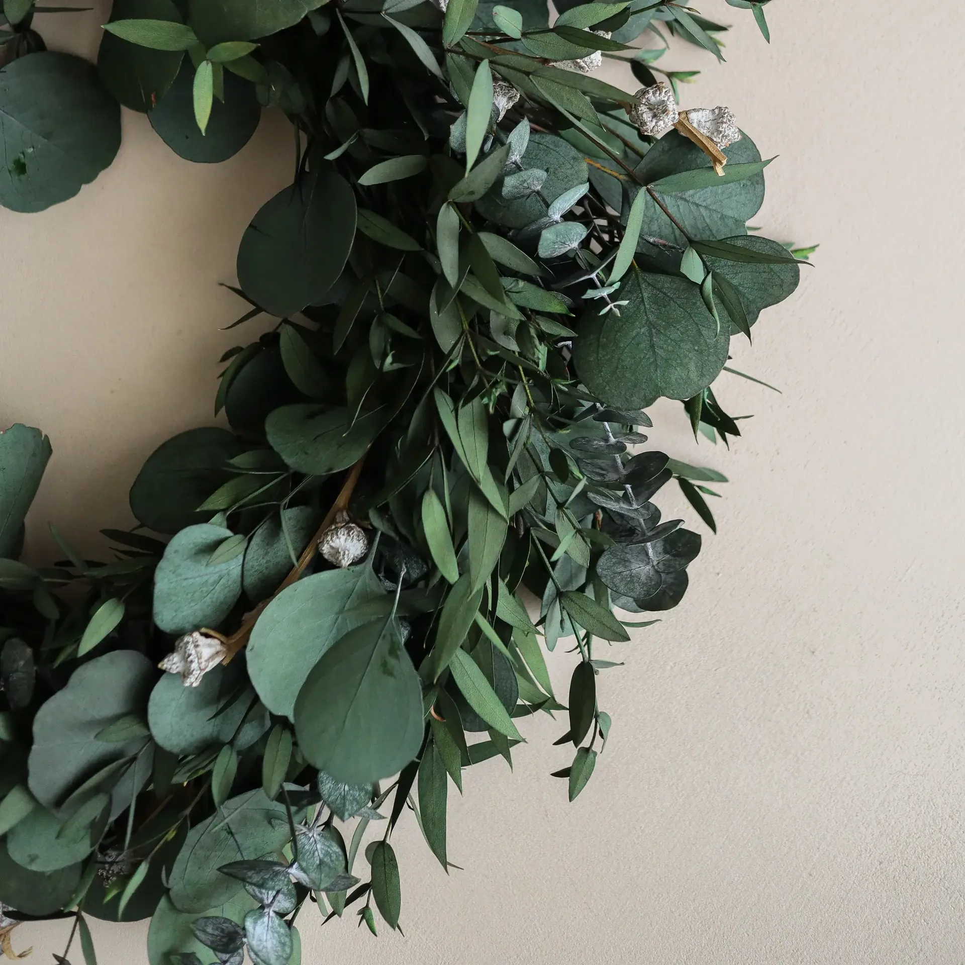 Couronne Eucalyptus Wreath, Green mixed, Ø40 cm Botané