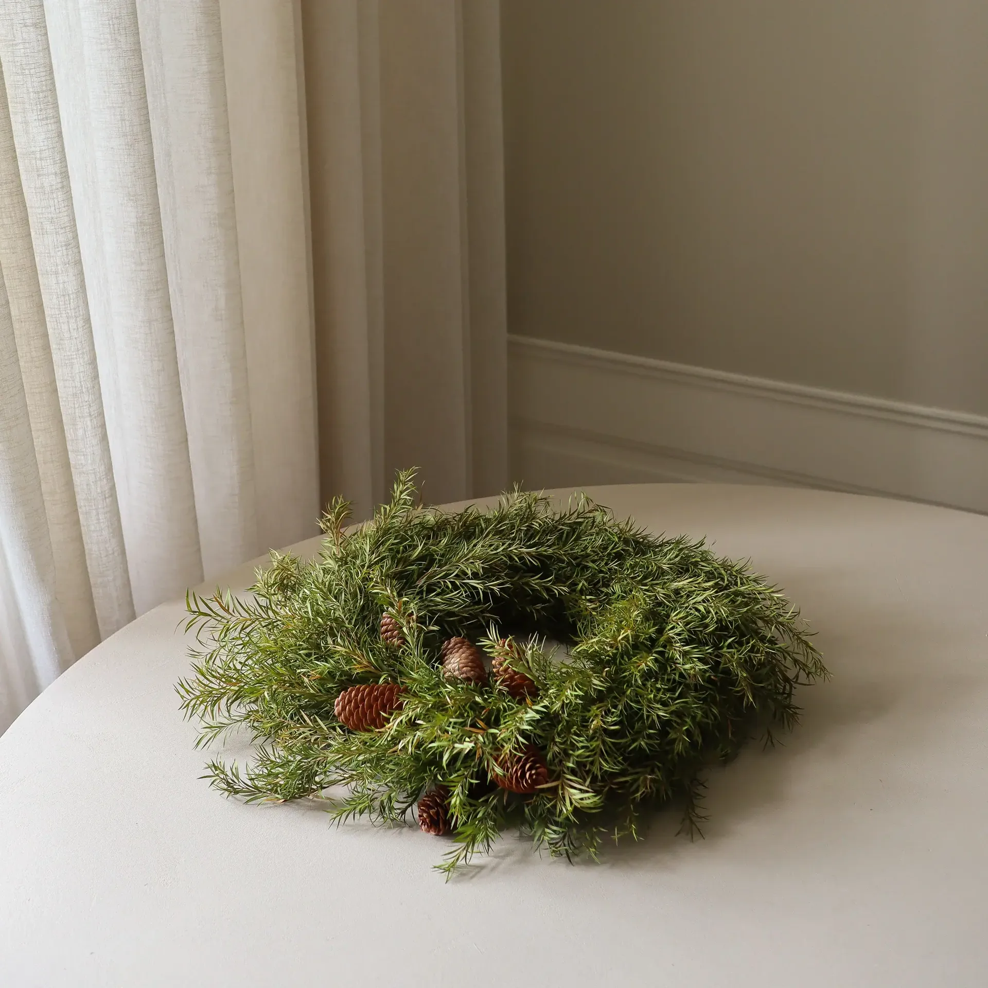 Couronne Evergreen Pine Wreath, Branches de sapin, Ø40 cm Botané