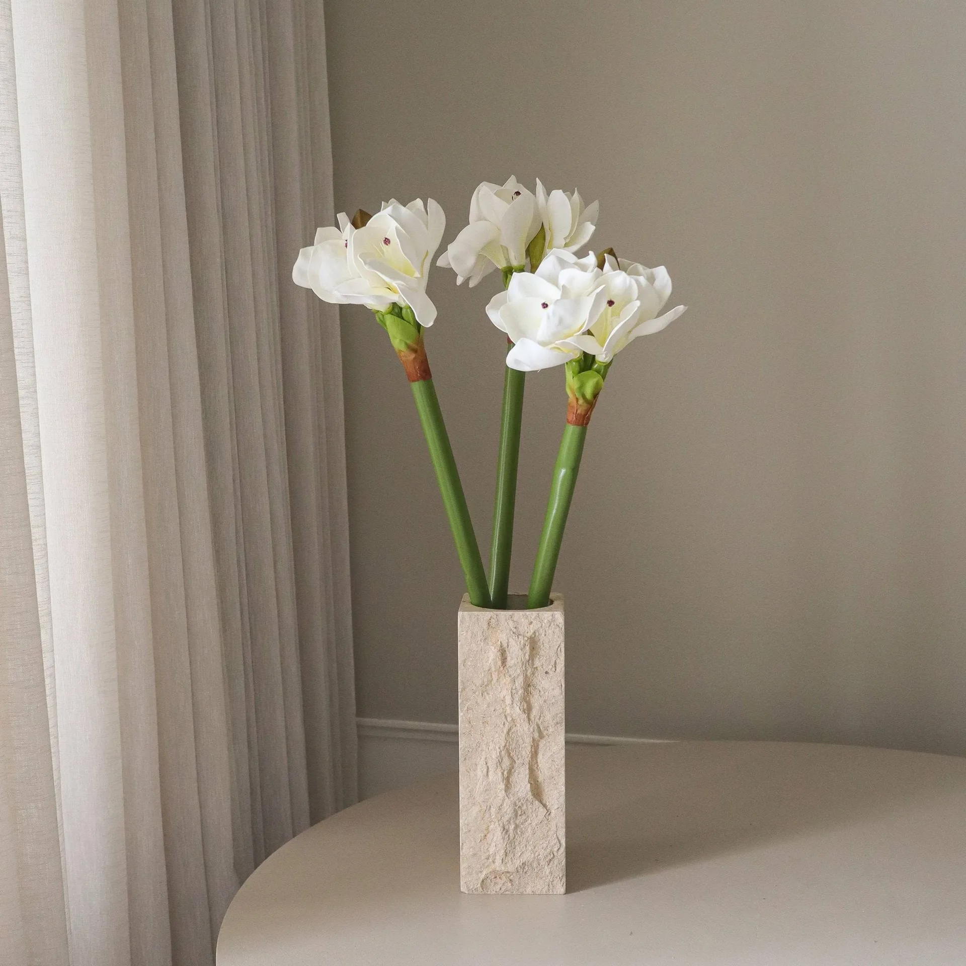 Fleur artificielle Amaryllis, Blanc, 73 cm Botané