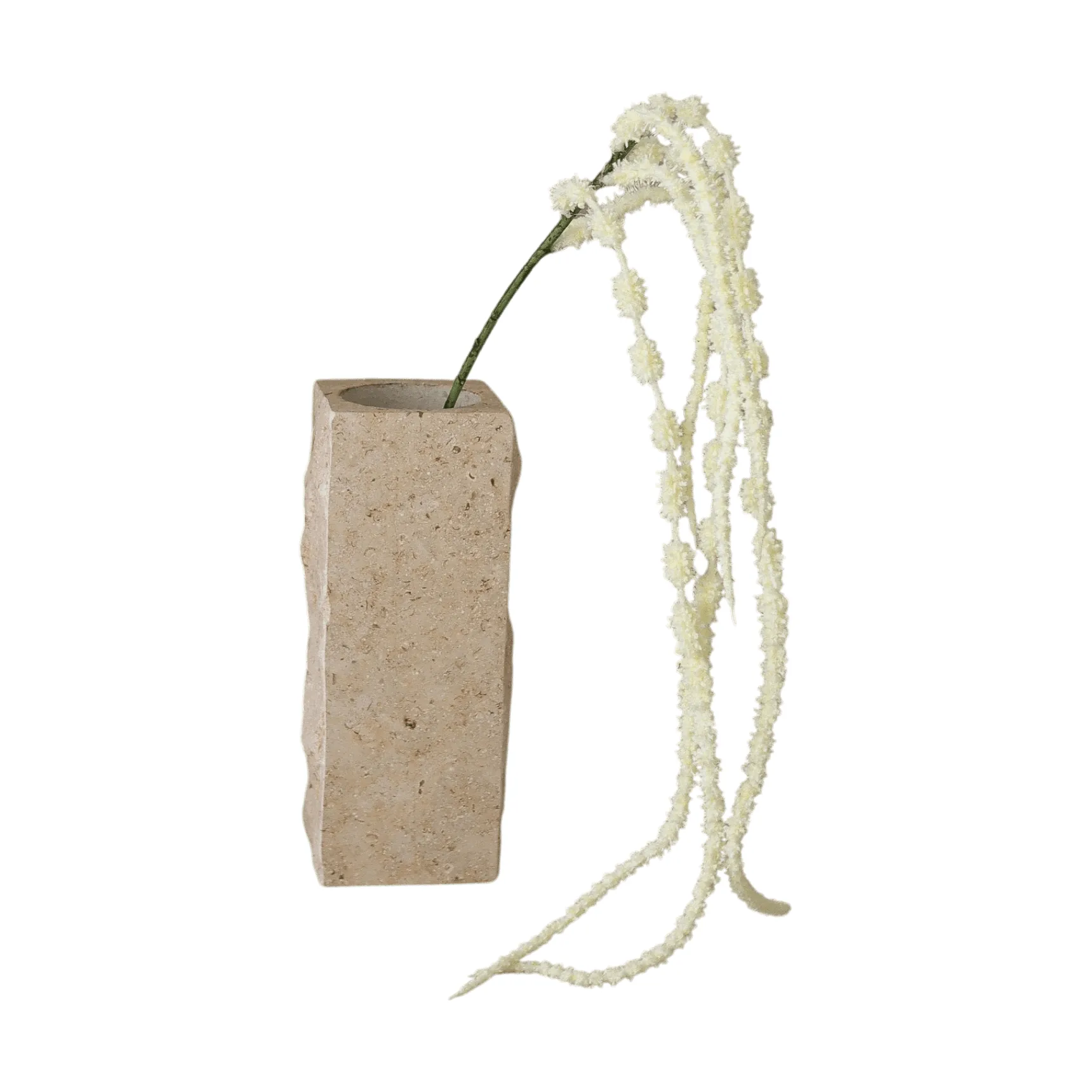 Fleur artificielle d'amarante retombante, Blanc, 112 cm Botané