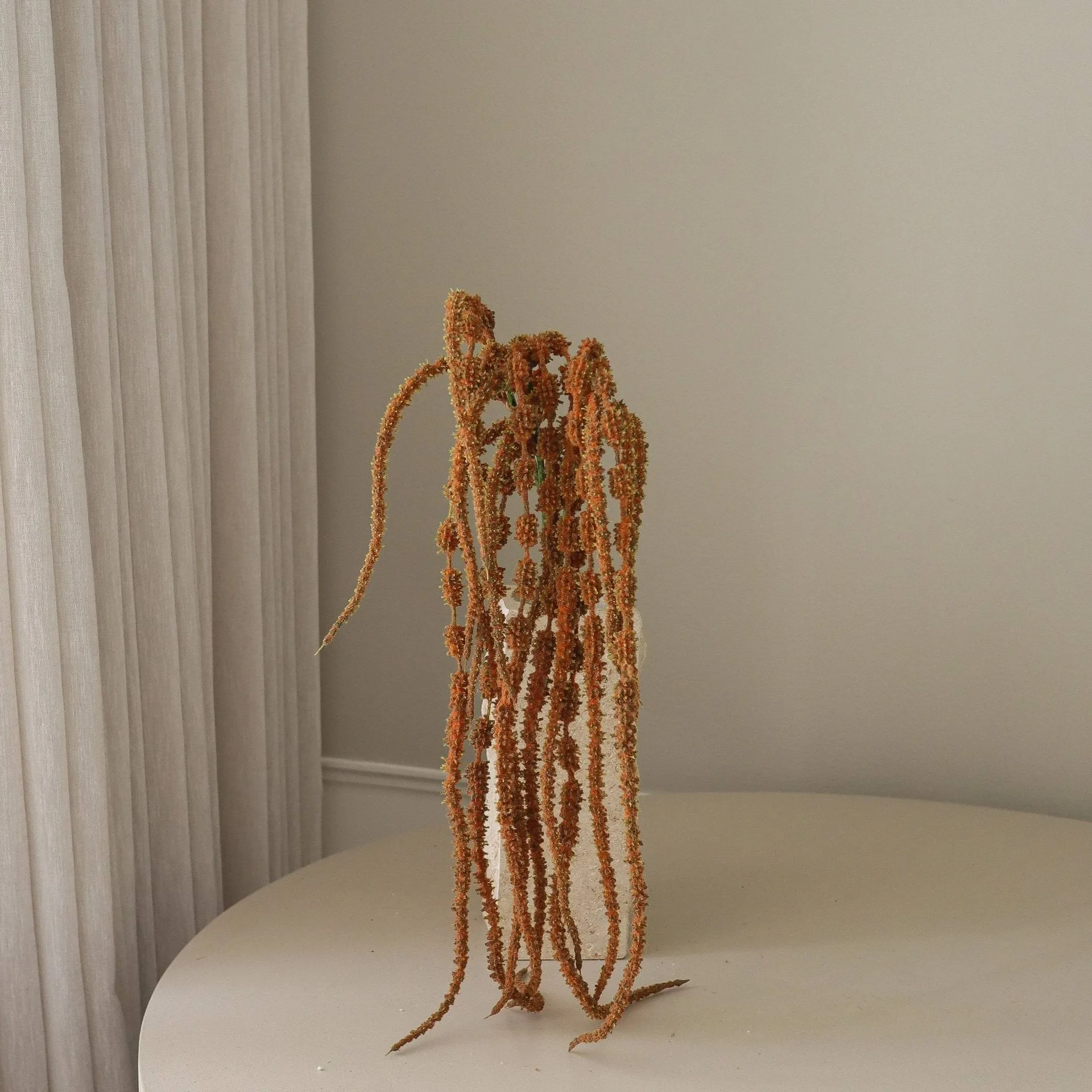 Fleur artificielle d'amarante retombante, Brun, 112 cm Botané