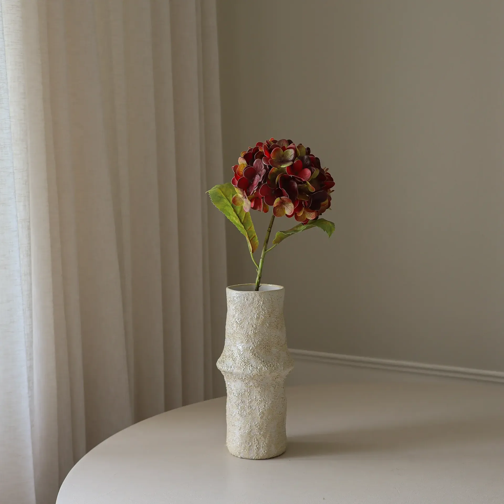 Fleur artificielle Hortensia, Deep burgundy, 60 cm, 1 pièce Botané