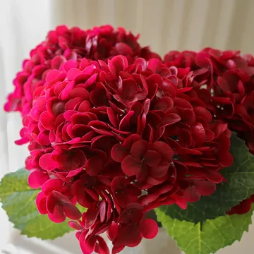 Fleur artificielle Hortensia - Red, 51 cm, 1 pièce - Botané