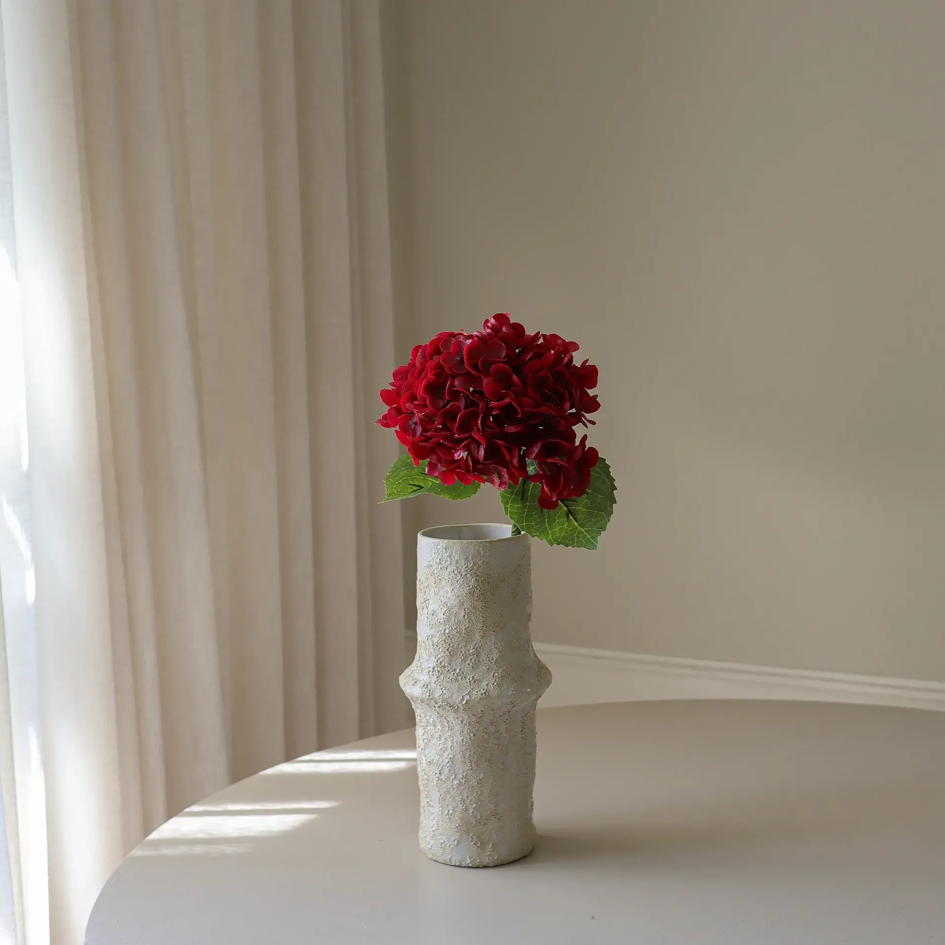 Fleur artificielle Hortensia, Red, 51 cm, 1 pièce Botané