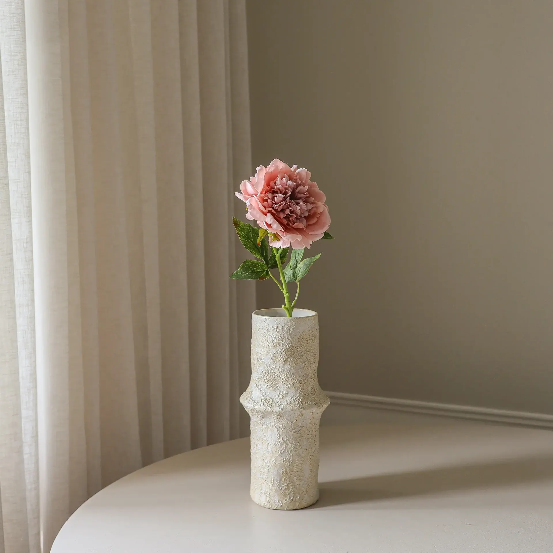 Fleur artificielle pivoine, Dusty pink, 56 cm, 1 pièce Botané