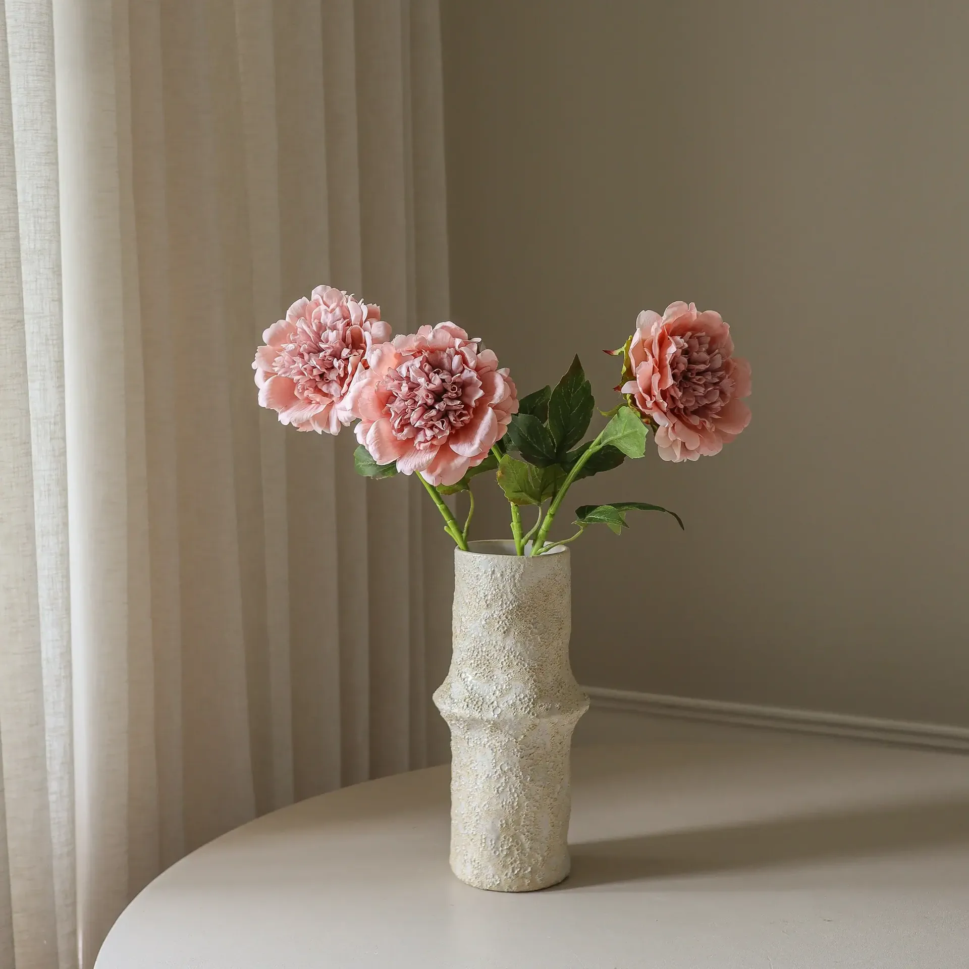 Fleur artificielle pivoine, Dusty pink, 56 cm, 1 pièce Botané