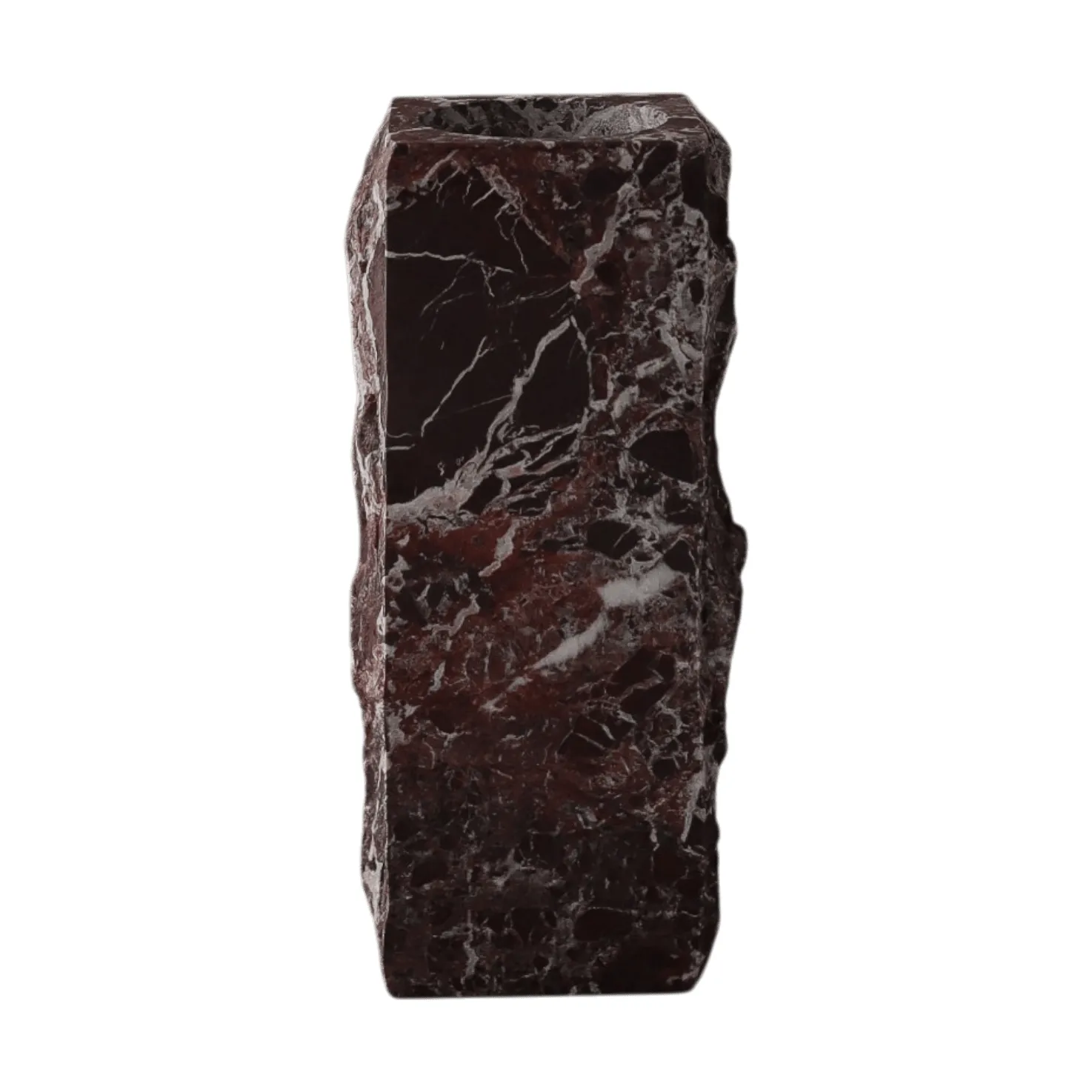 Vase en marbre Rosso Levanto Edge, Medium, 30 cm Botané