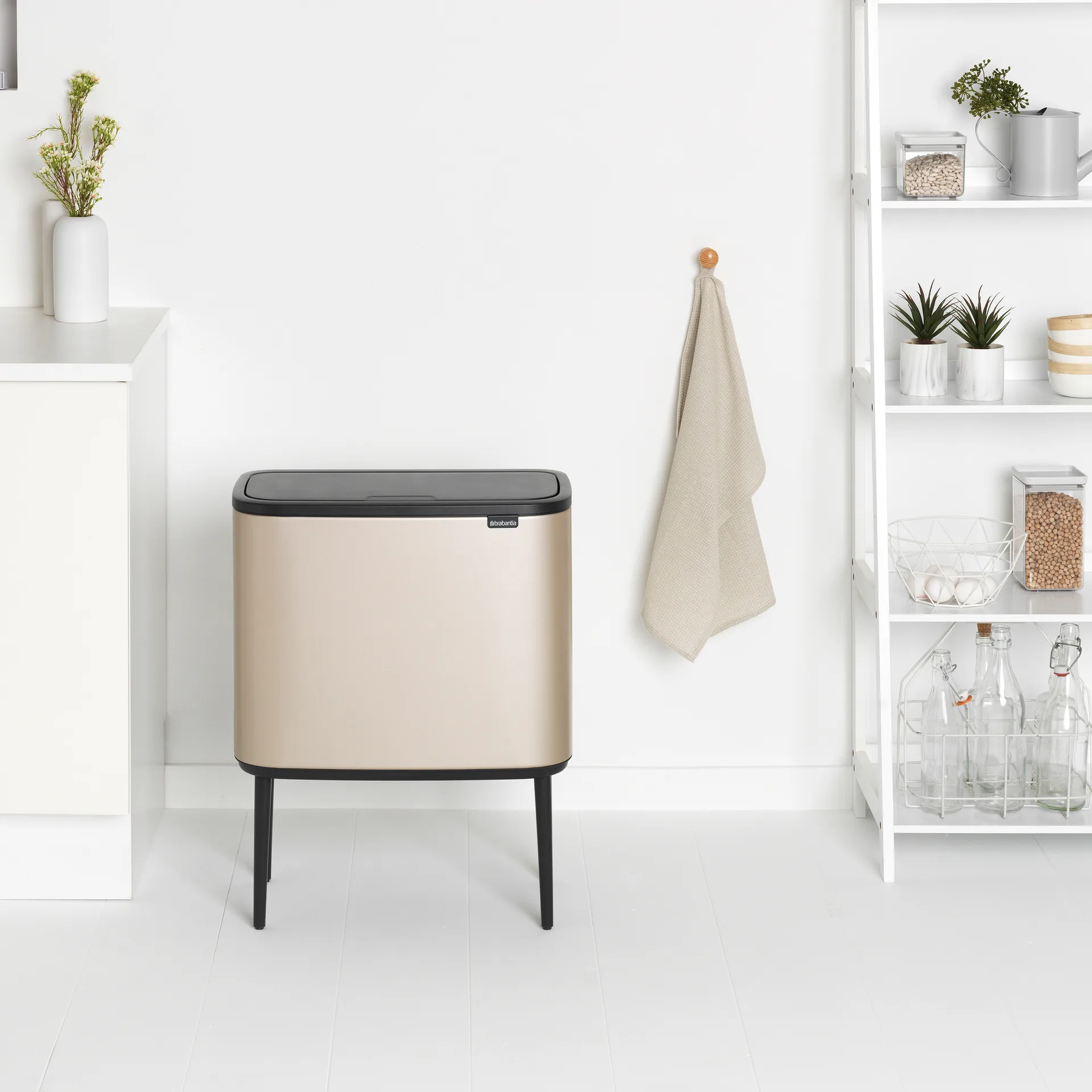 Bo Touch Bin 11+23 litres, Metallic Gold Brabantia