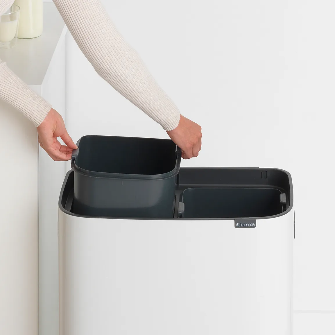Bo Touch Bin 2x30 L, Blanc Brabantia