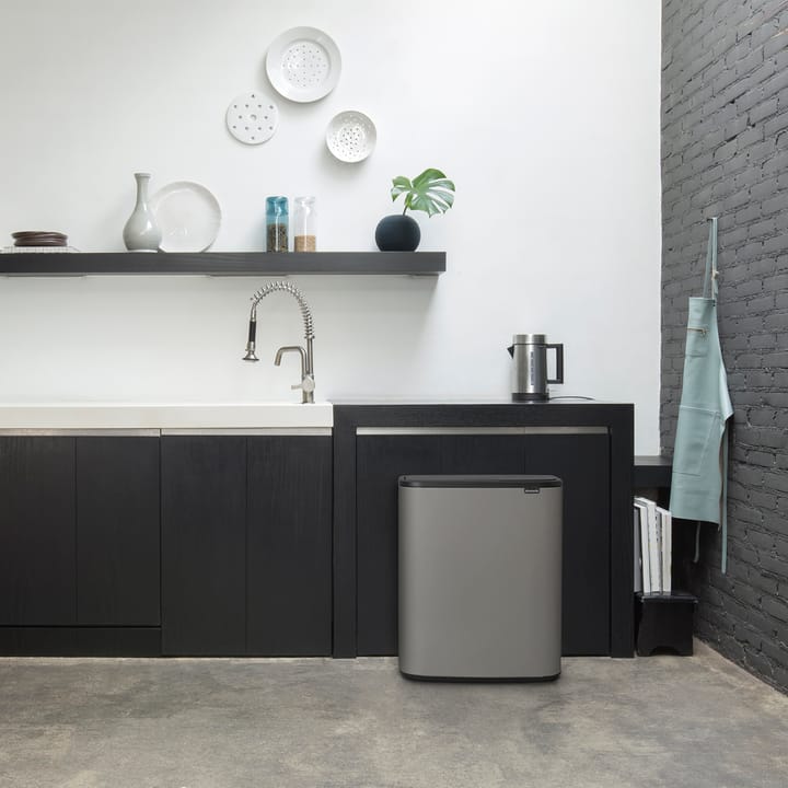 Bo Touch Bin 2x30 L - Mineral concrete grey - Brabantia