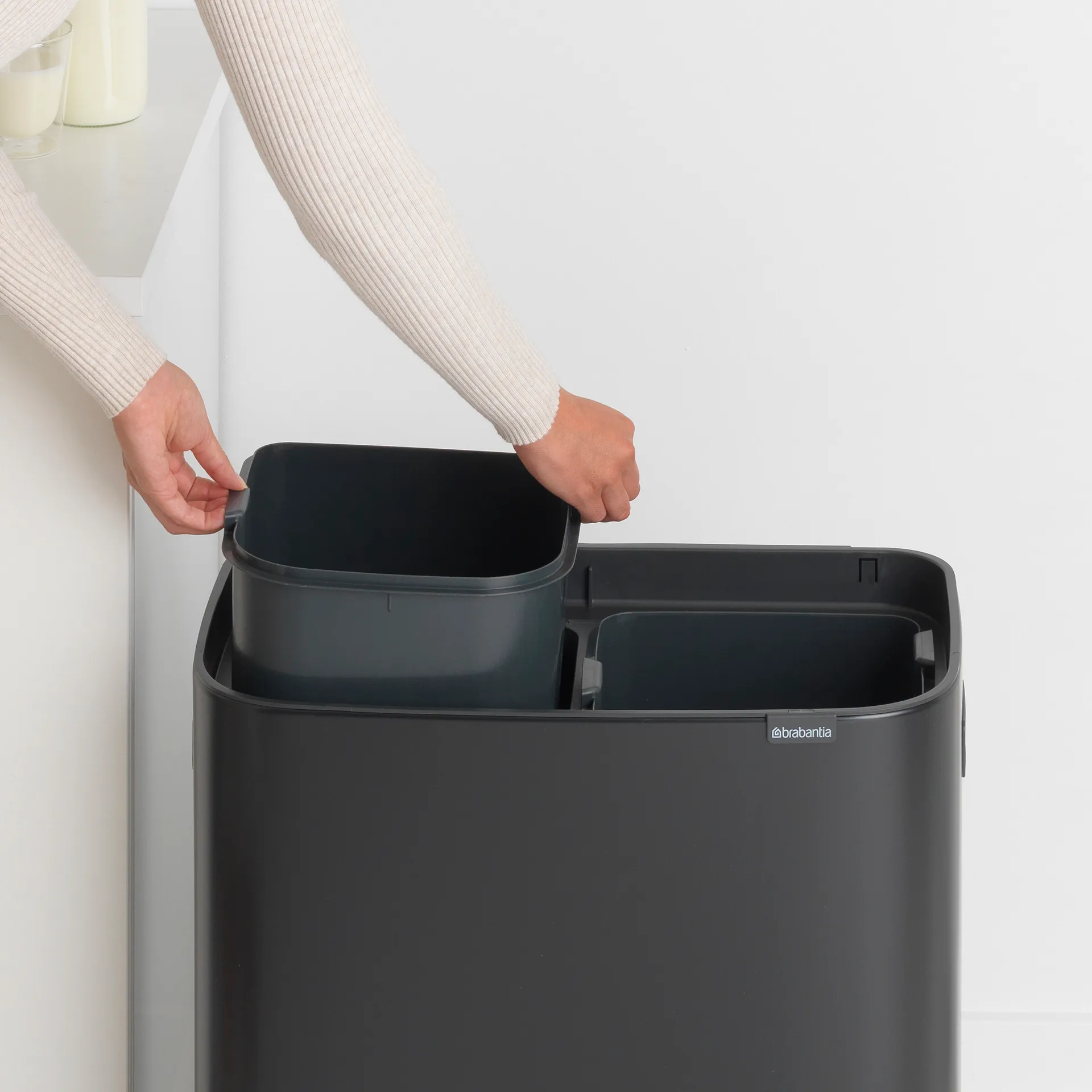 Bo Touch Bin 2x30 L, Noir mat Brabantia