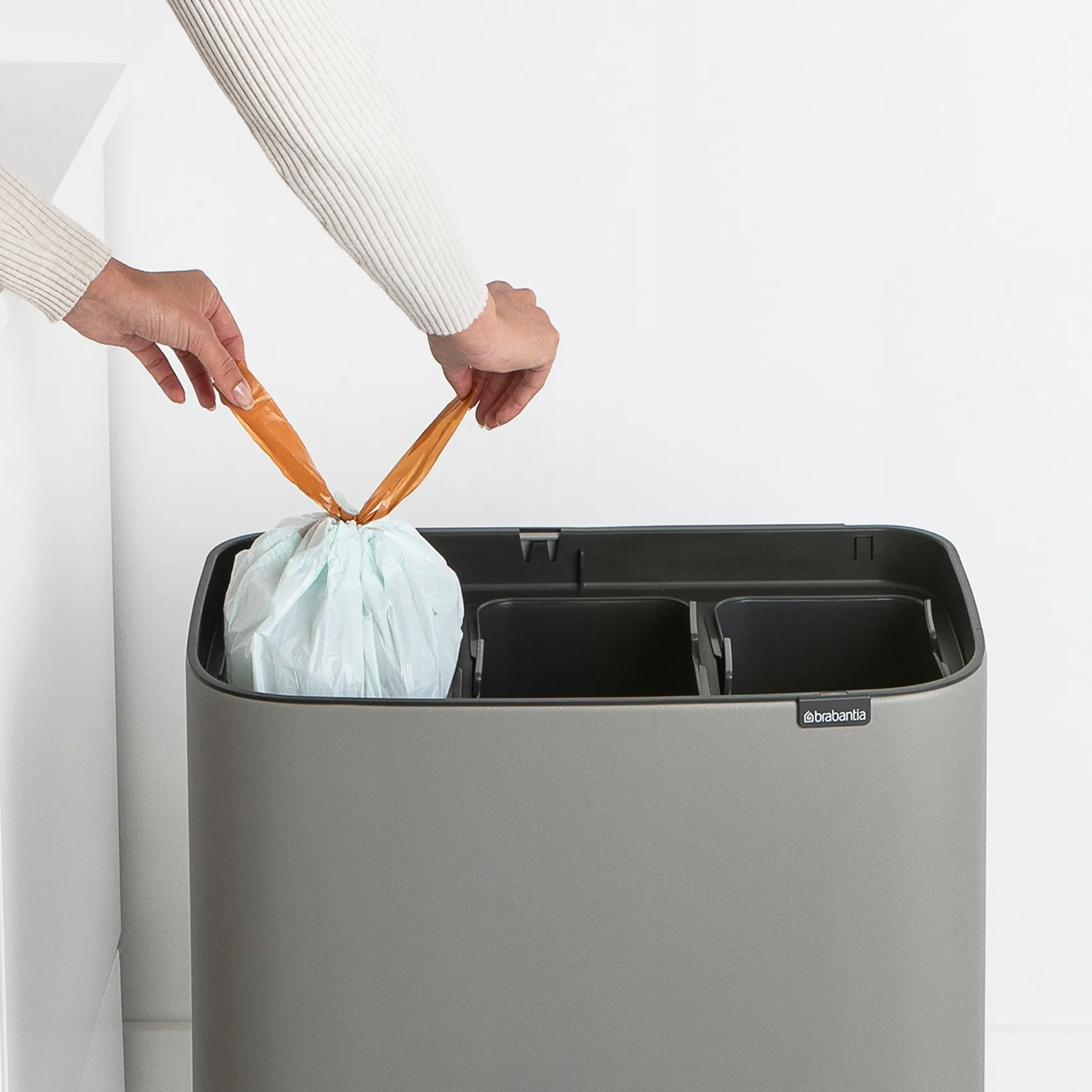 Bo Touch Bin 3 x 11 L, Mineral concrete grey Brabantia