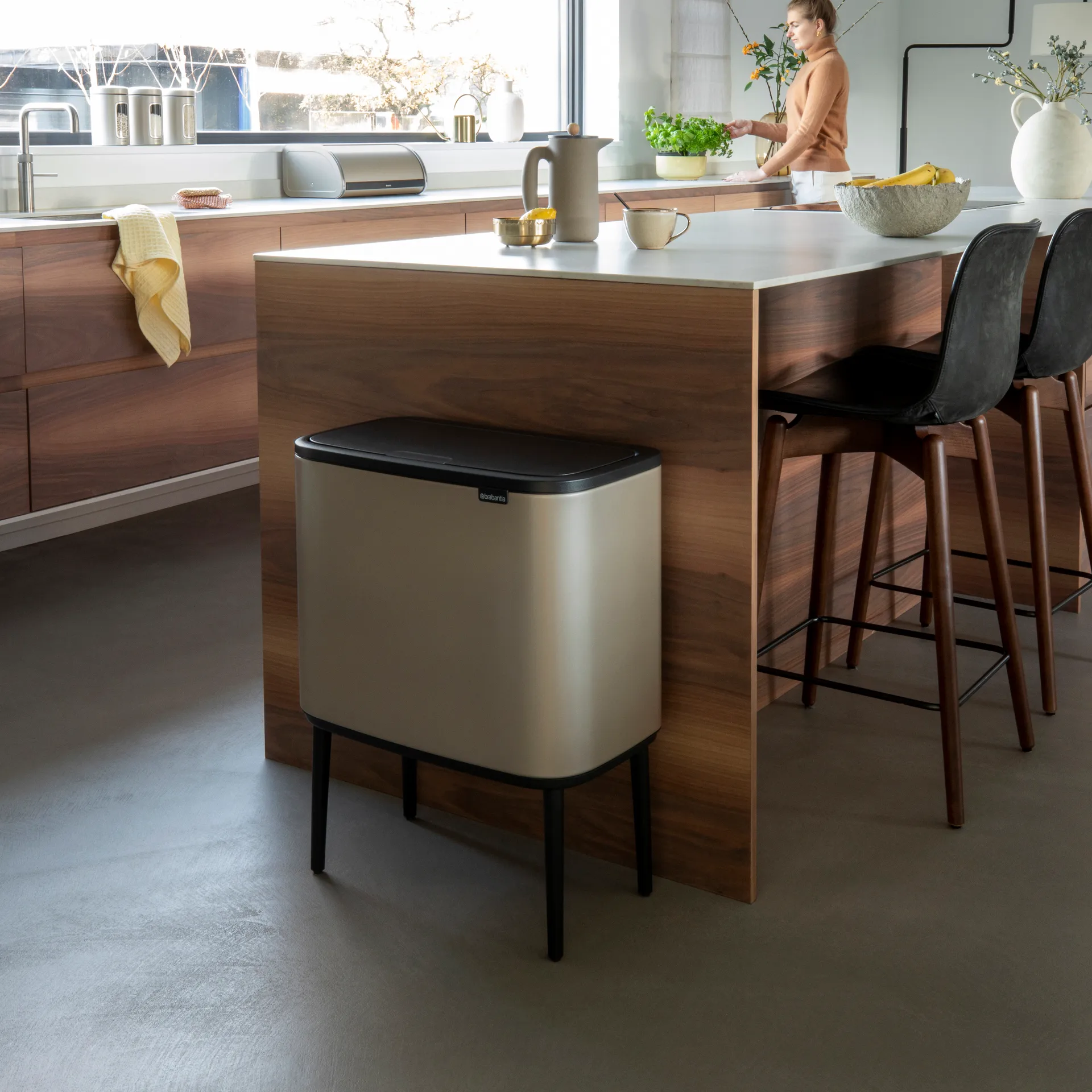 Bo Touch Bin 36 L, Metallic Gold Brabantia