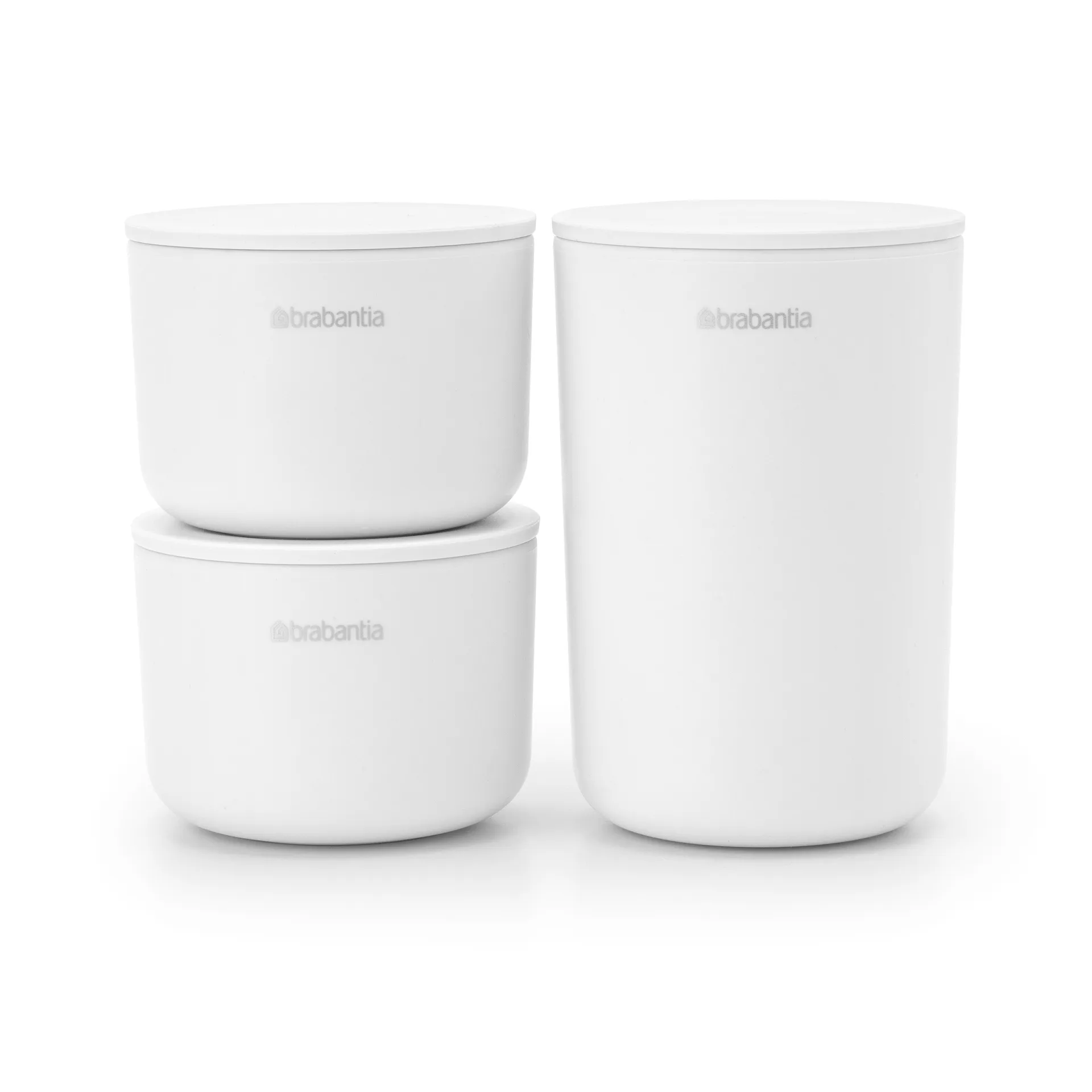 Boîtes de rangement ReNew Lot de 3, Blanc Brabantia