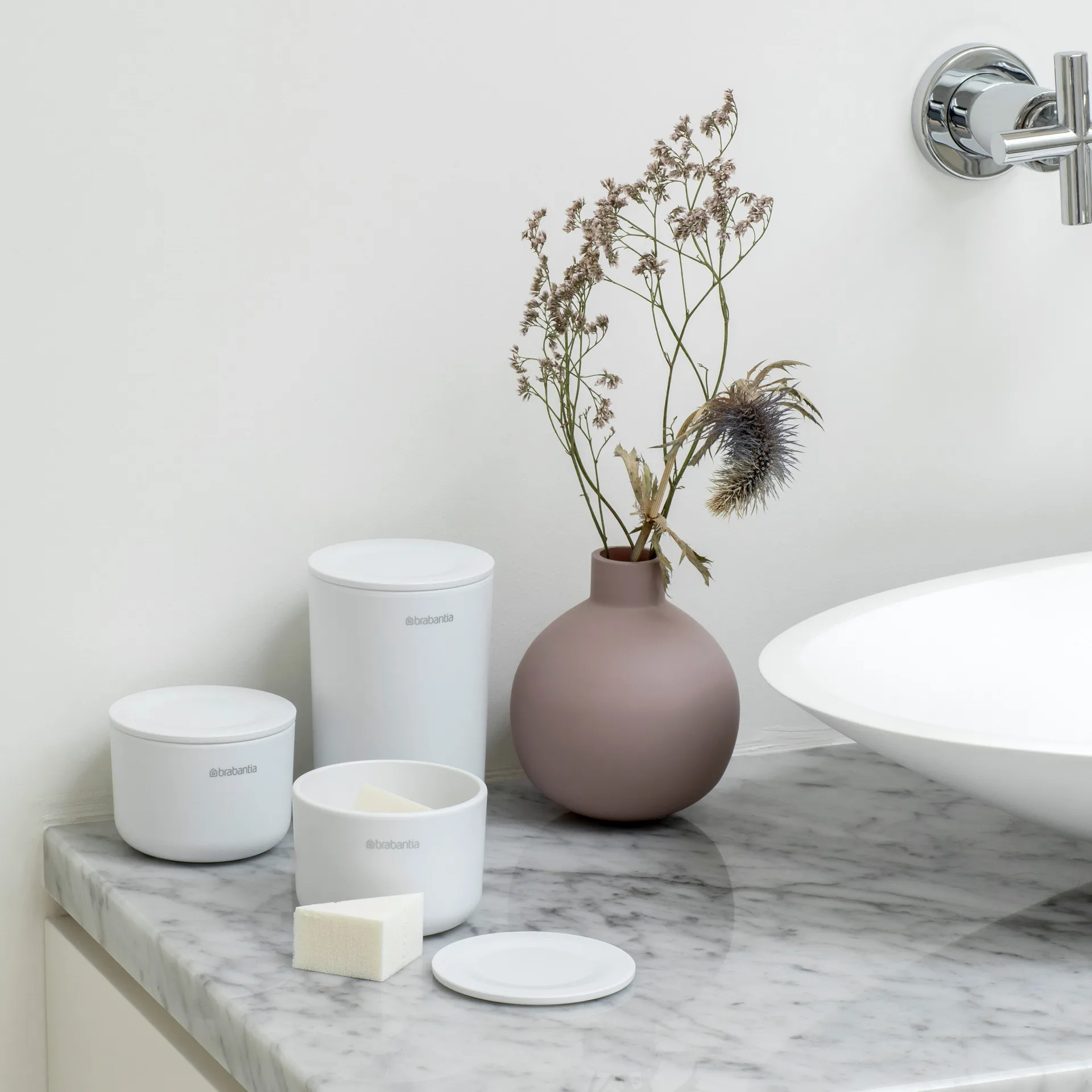 Boîtes de rangement ReNew Lot de 3, Blanc Brabantia