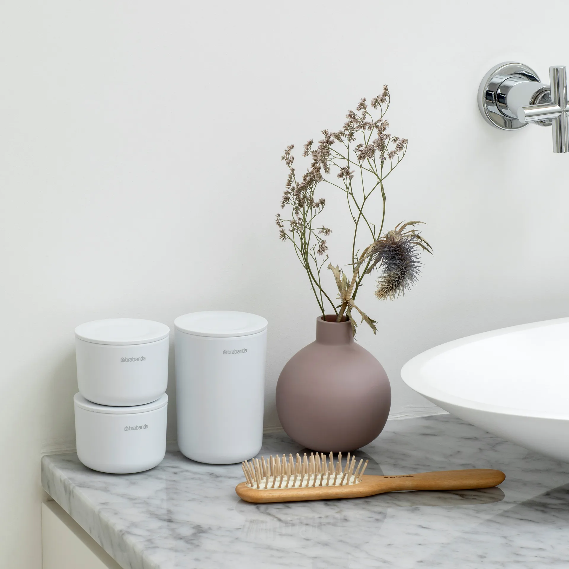 Boîtes de rangement ReNew Lot de 3, Blanc Brabantia