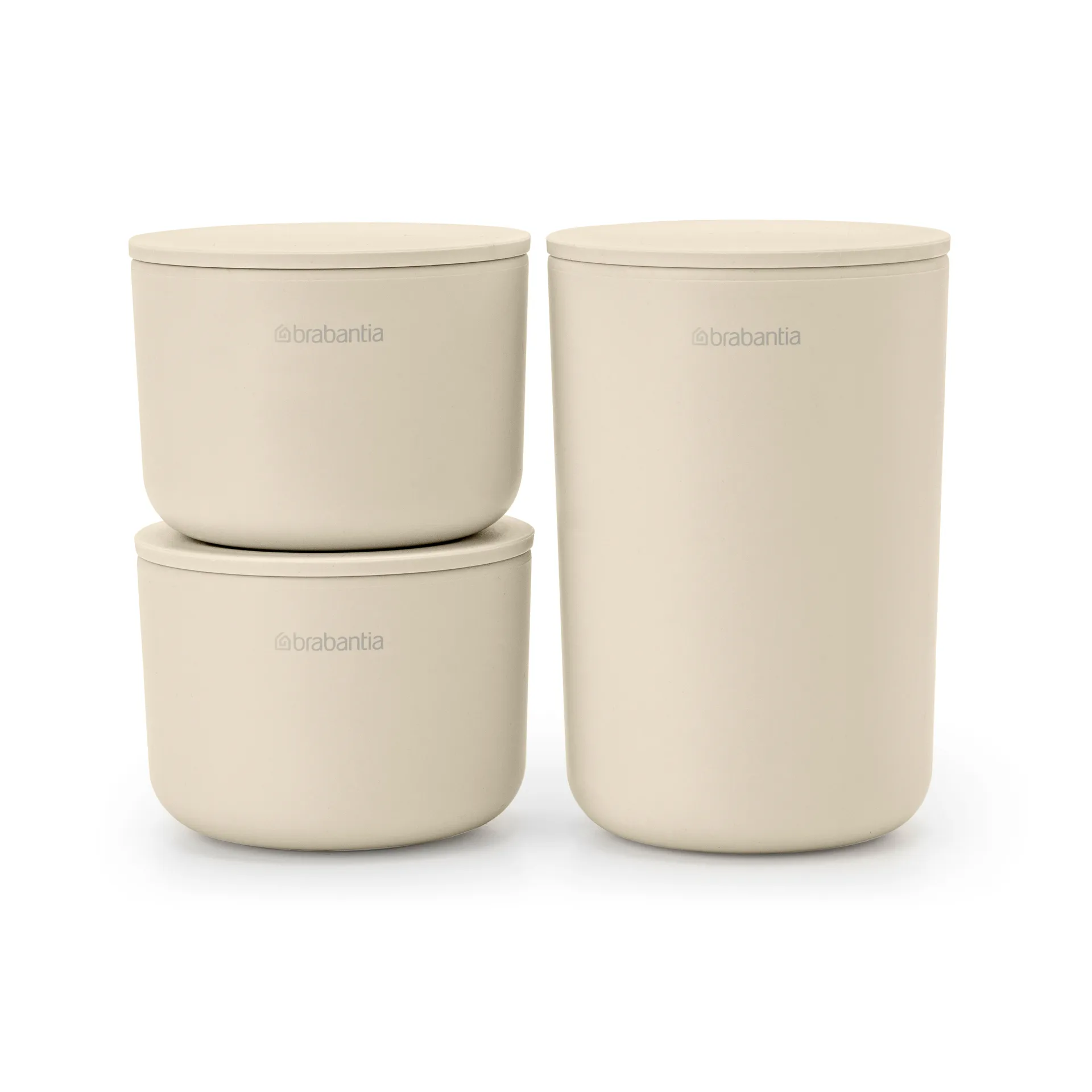 Boîtes de rangement ReNew Lot de 3, Soft Beige Brabantia