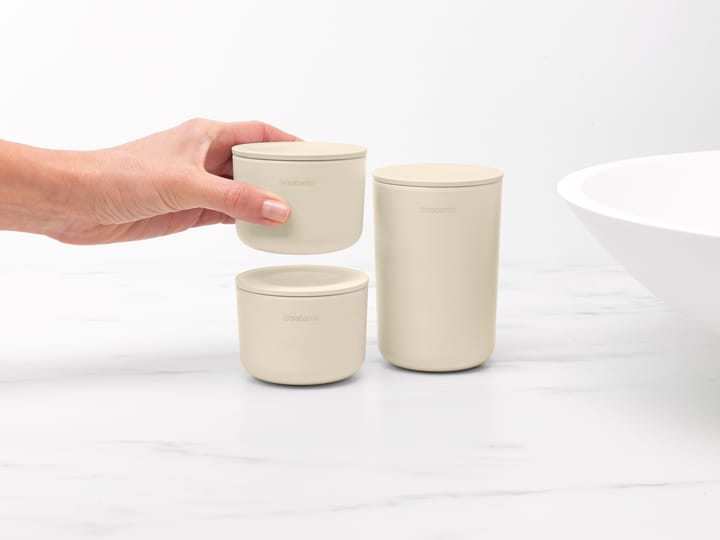 Boîtes de rangement ReNew Lot de 3, Soft Beige Brabantia