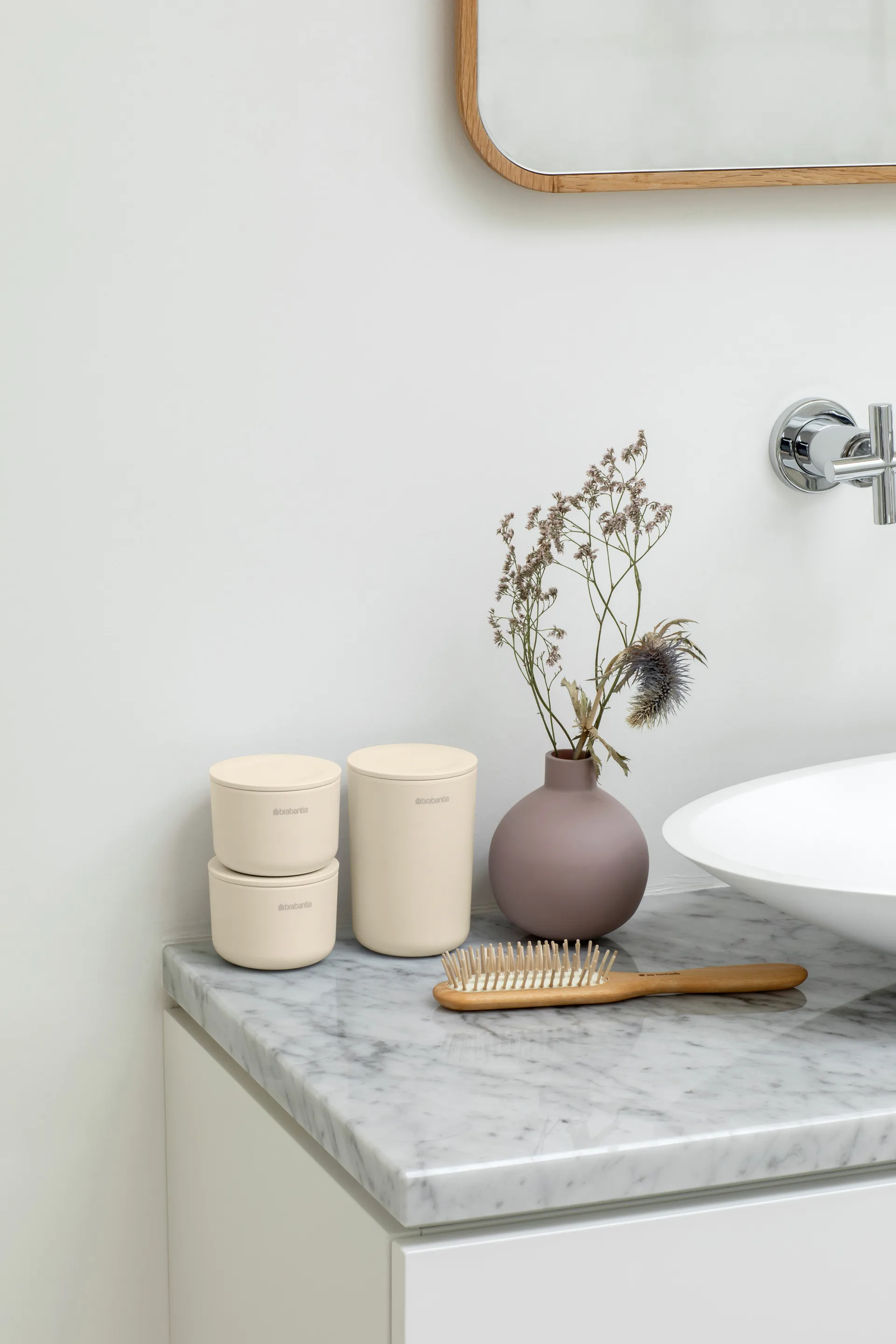 Boîtes de rangement ReNew Lot de 3, Soft Beige Brabantia