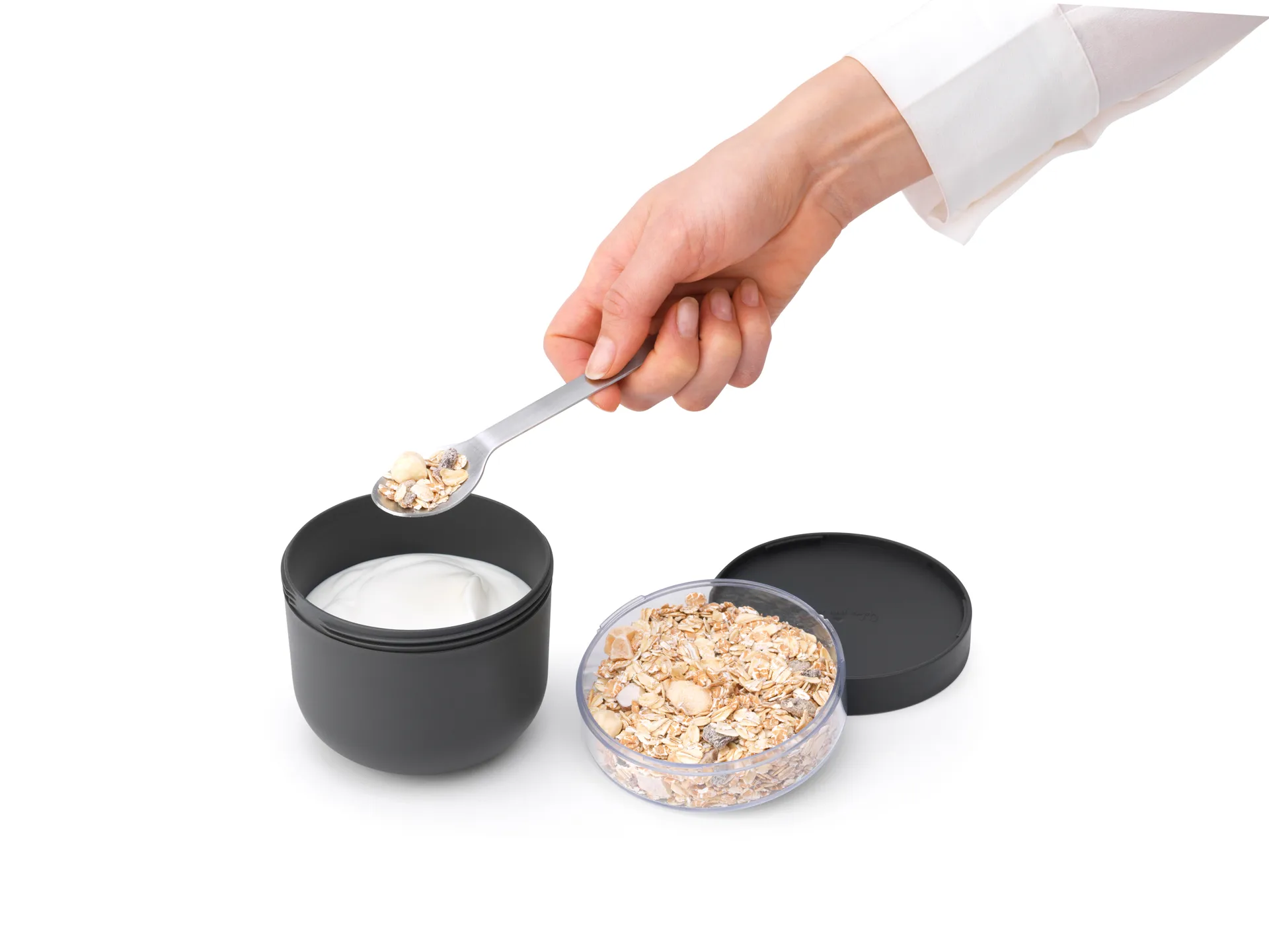 Bol à petit déjeuner Make & Take 0,5 L, Gris foncé Brabantia