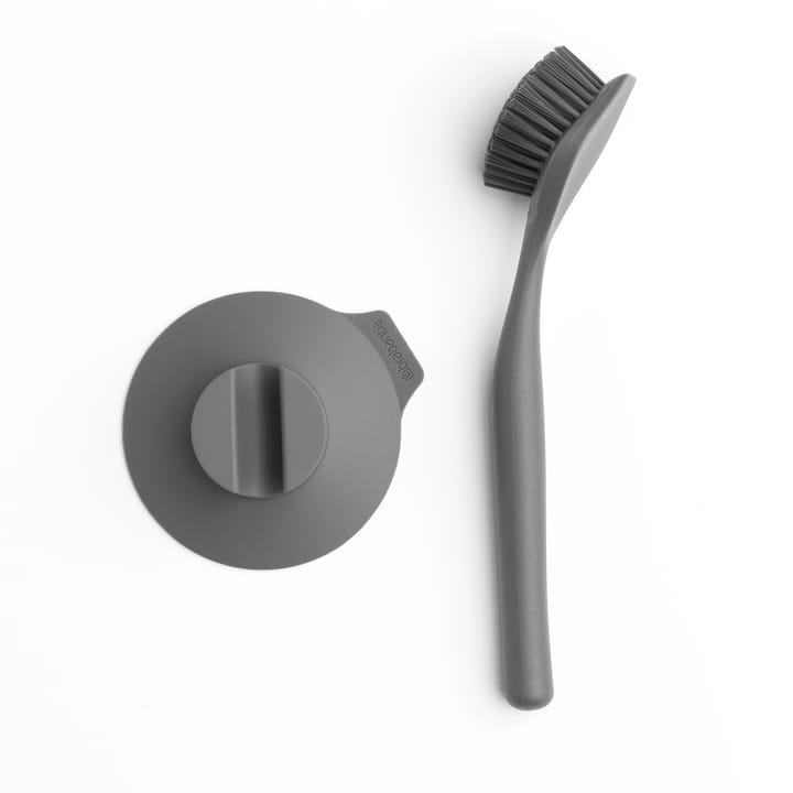 Brosse à vaisselle avec ventouse Brabantia - Gris foncé - Brabantia