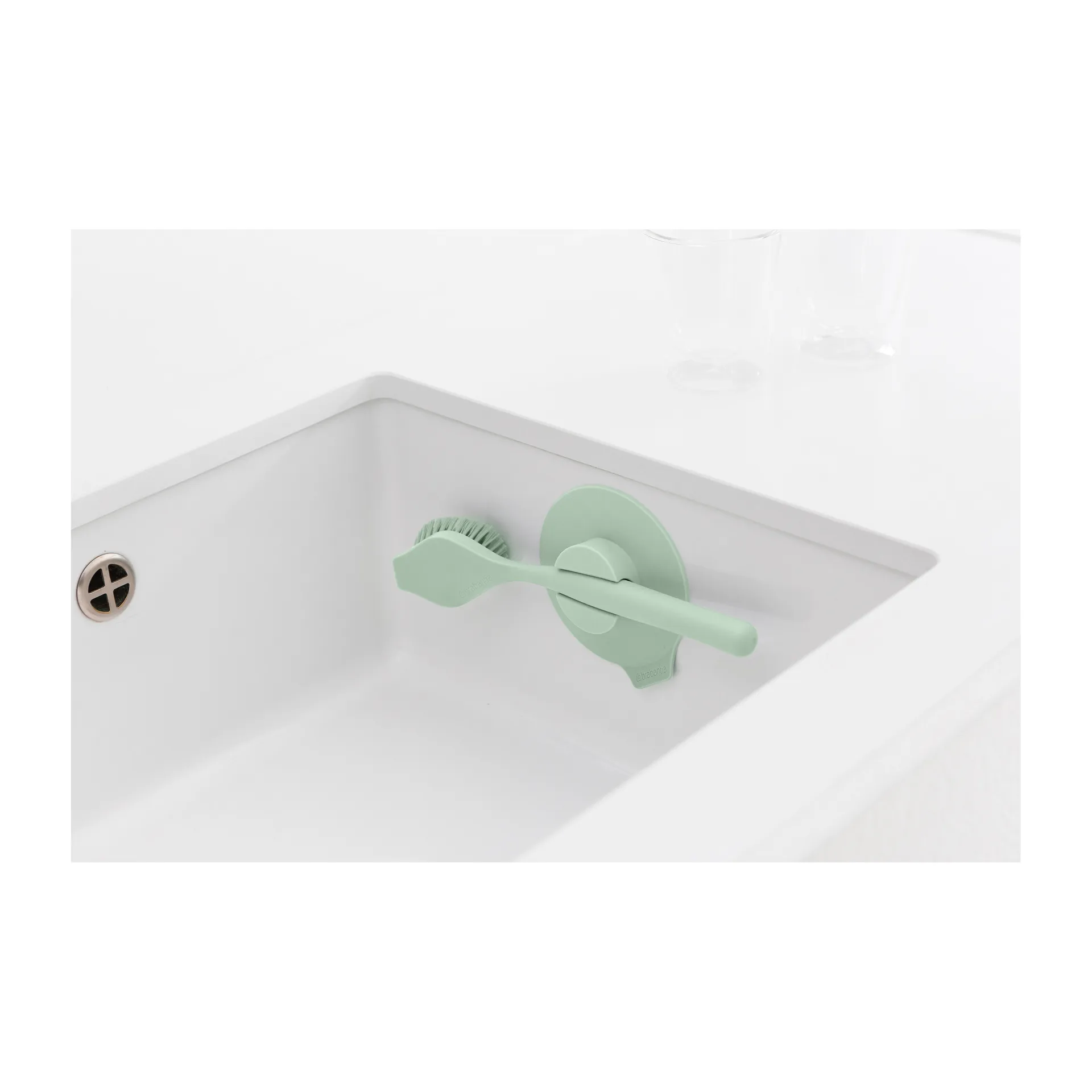 Brosse à vaisselle avec ventouse Brabantia, Jade green Brabantia