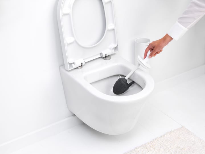 Brosse à WC avec support MindSet, Mineral Fresh White, silicone Brabantia