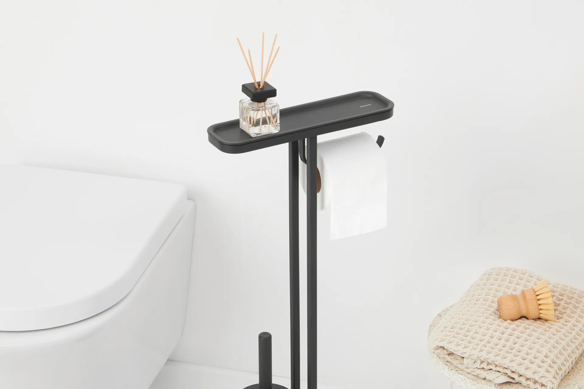 Caddie à toilette MindSet, Mineral Infinite Grey, silicone Brabantia