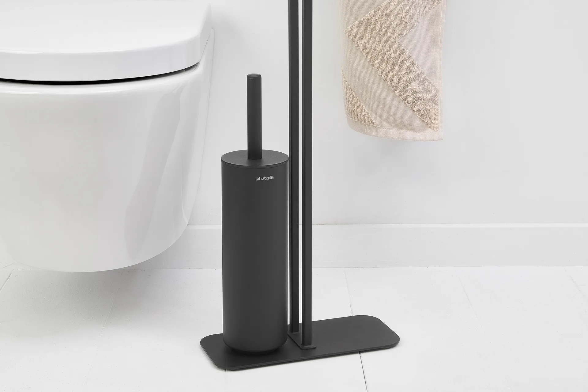 Caddie à toilette MindSet, Mineral Infinite Grey, silicone Brabantia