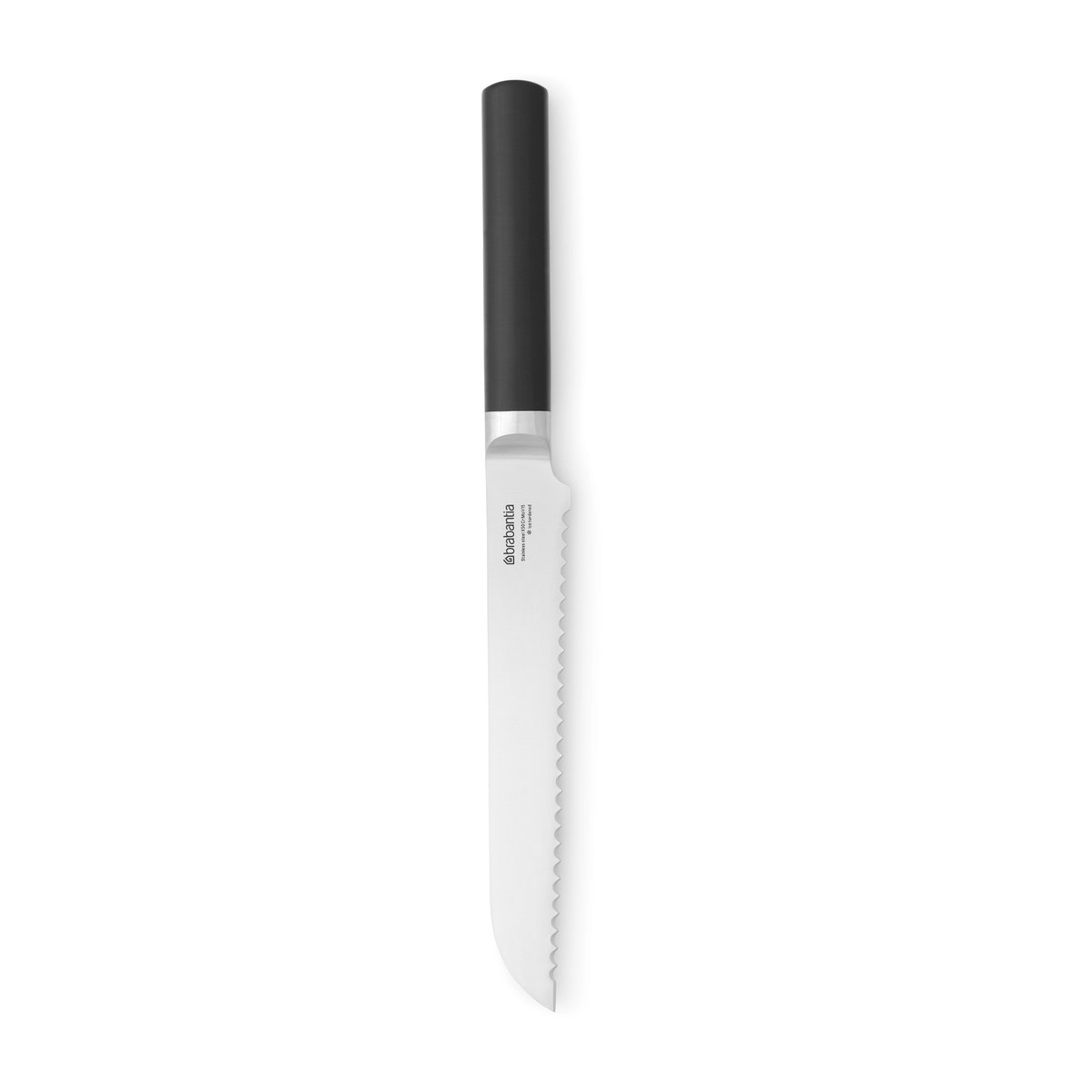 brabantia couteau à pain profile 35 cm noir-acier inoxydable