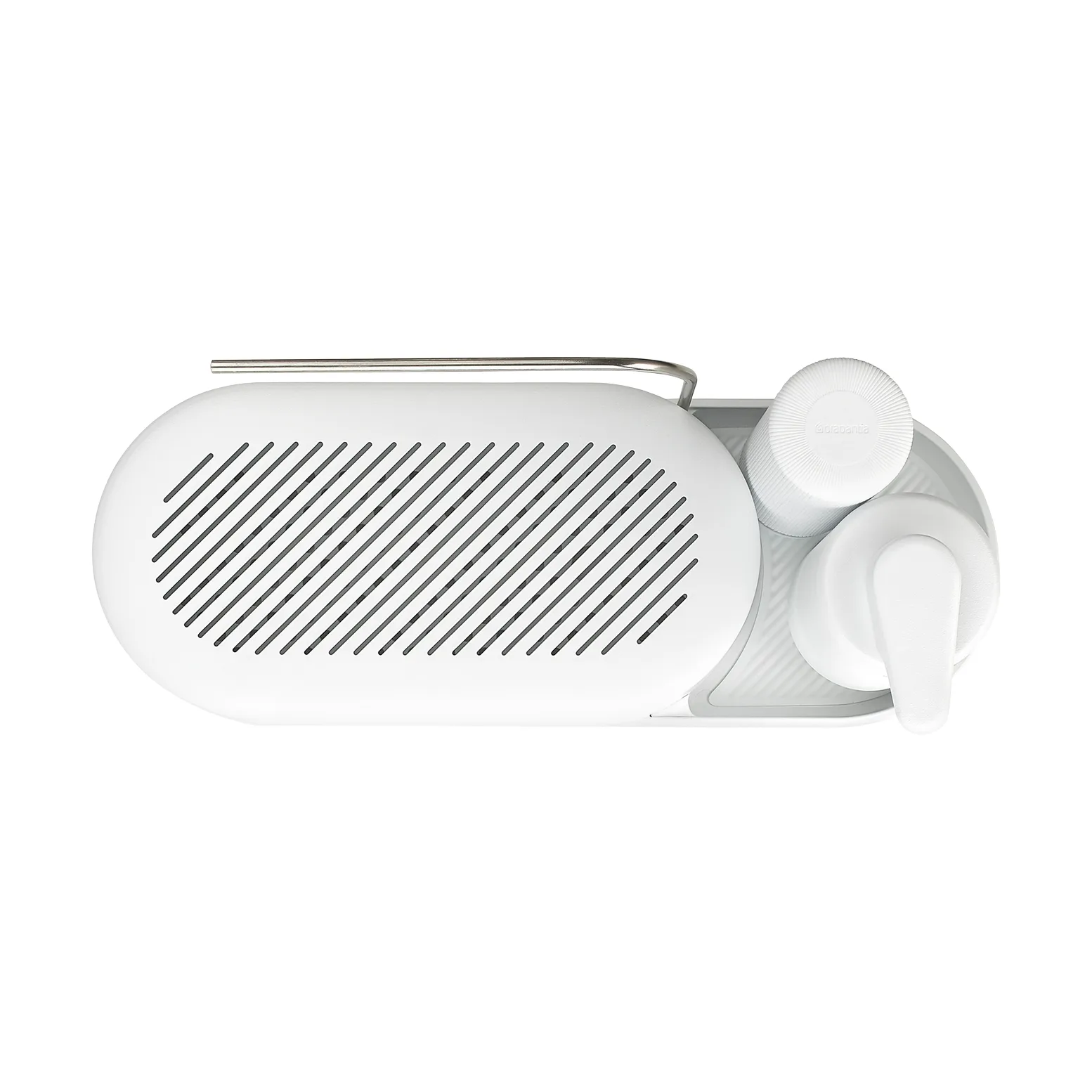 Égouttoir-organisateur d'évier SinkStyle, ensemble 3 pièces, Mineral Fresh White Brabantia