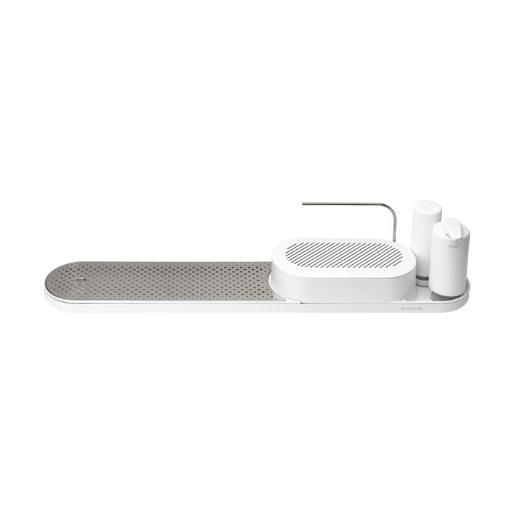 Égouttoir-organisateur d'évier SinkStyle, ensemble 4 pièces - Mineral Fresh White - Brabantia