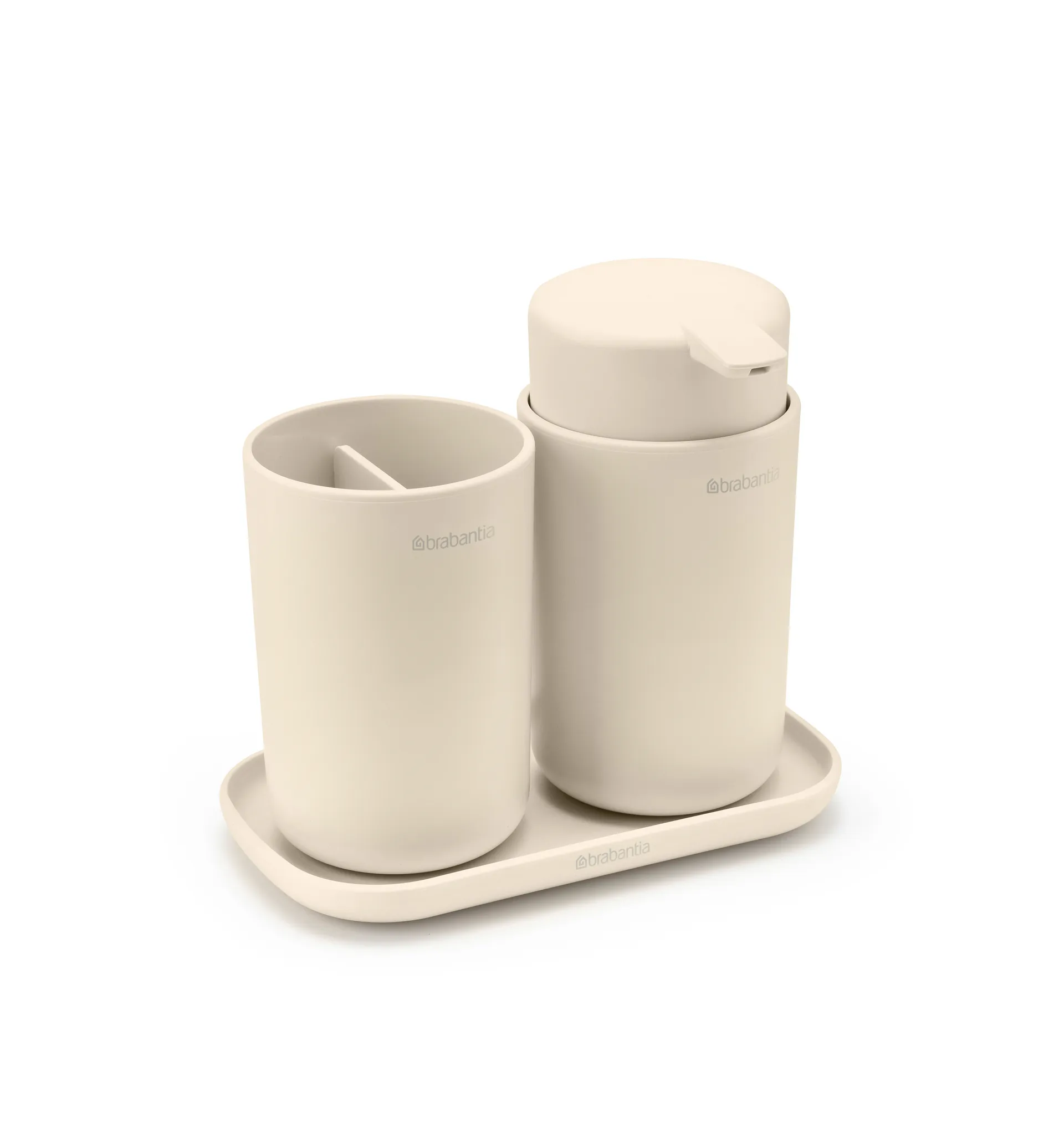 Ensemble d'accessoires pour la salle de bain ReNew de Brabantia 3 pièces, Beige Doux Brabantia