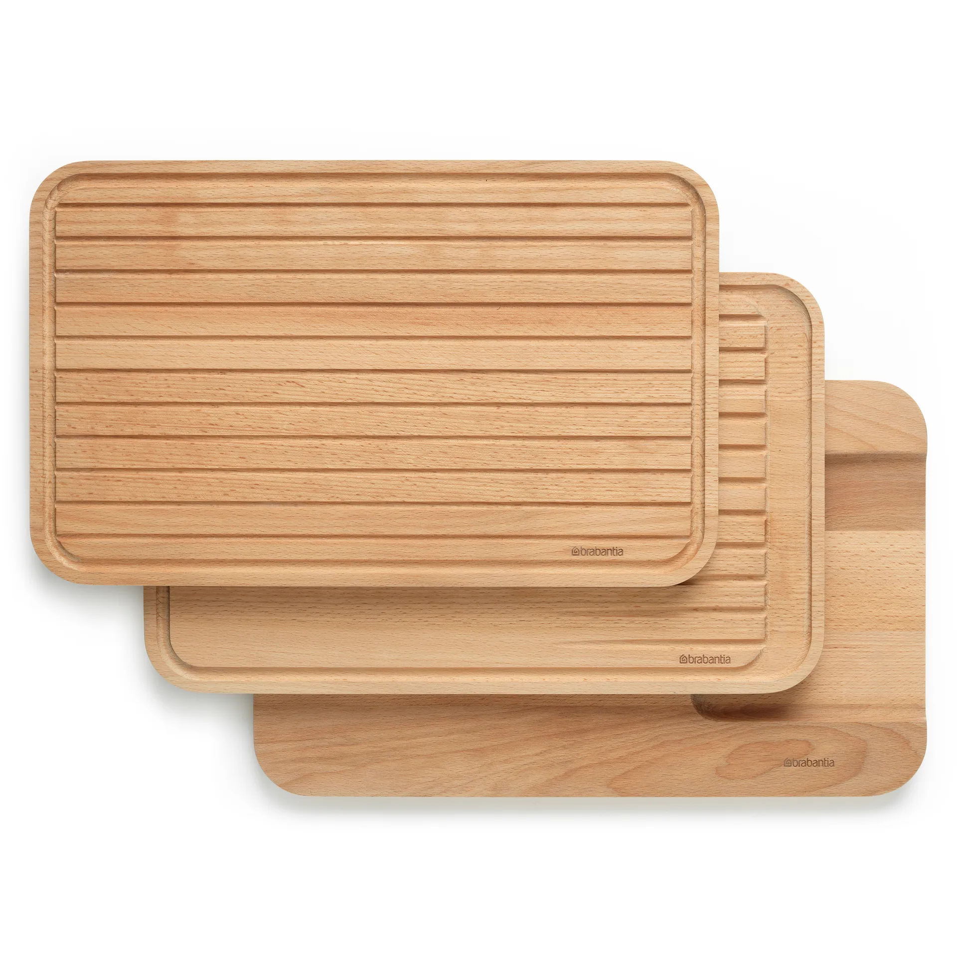 Lot de 3 planches à découper Profile, Bois d'hêtre Brabantia