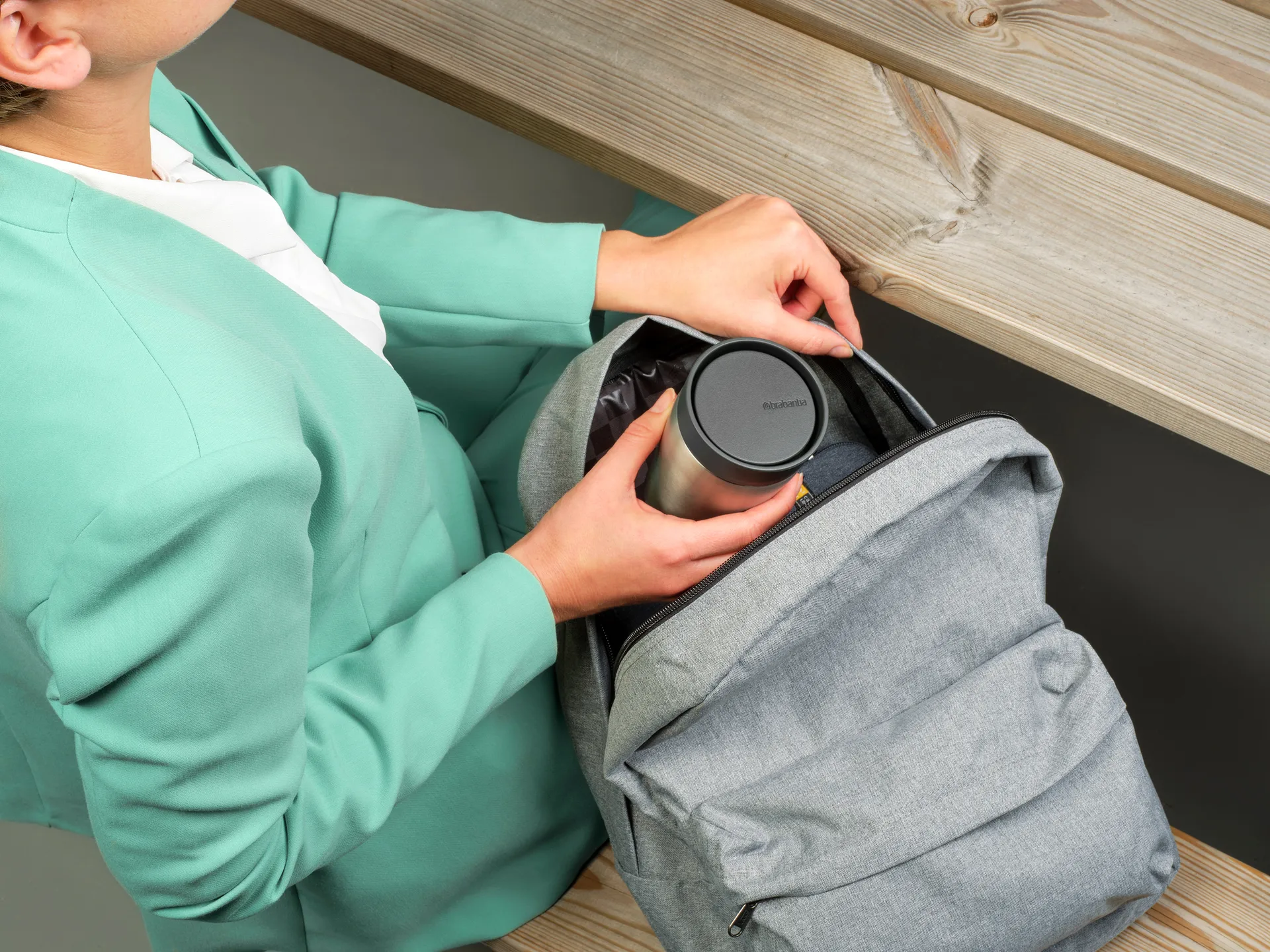 Mug isotherme Make & Take 20 cl, Gris foncé Brabantia