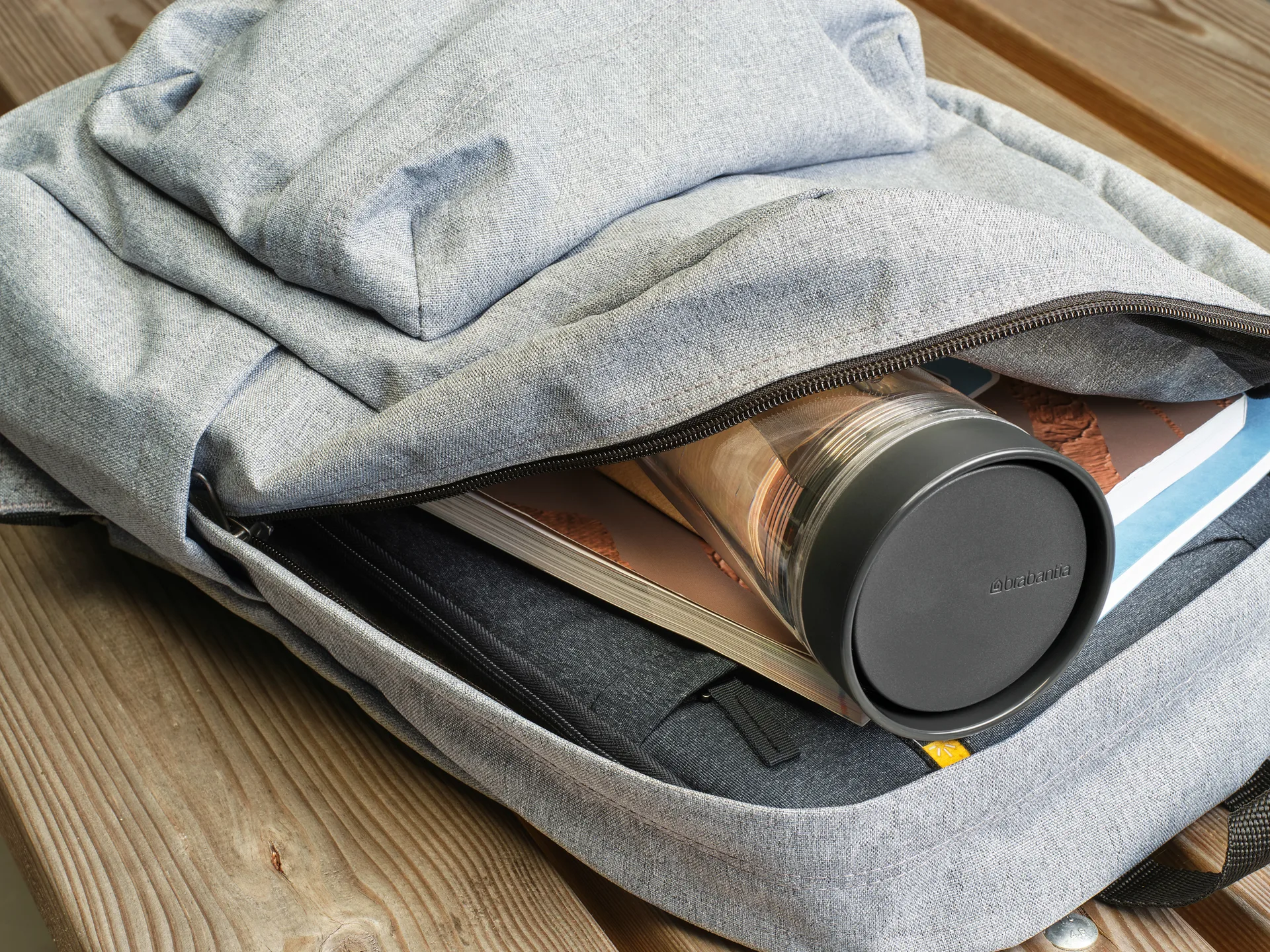 Mug isotherme Make & Take pour thé 36 cl, Gris foncé Brabantia