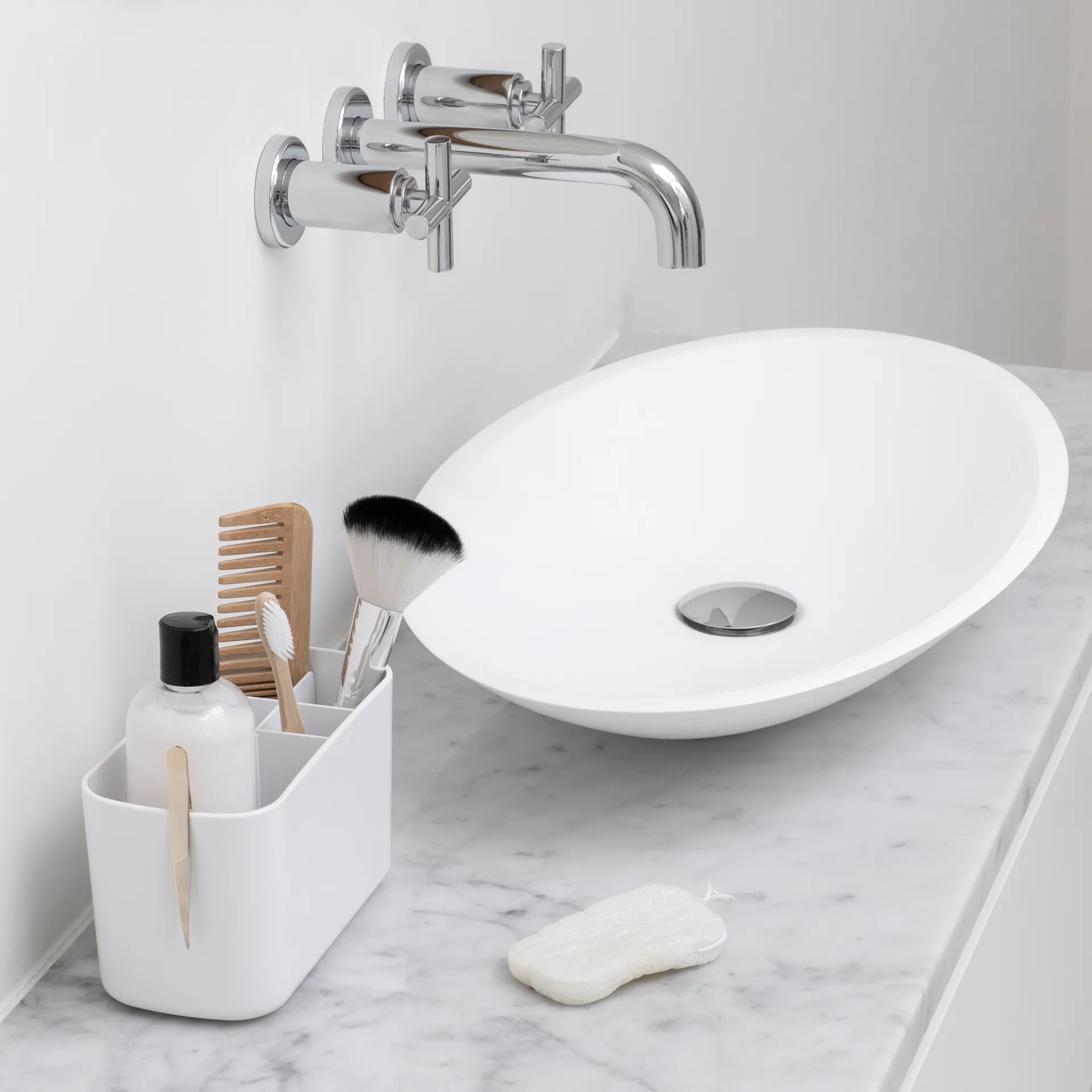 Organisateur pour évier ReNew de Brabantia, Blanc Brabantia