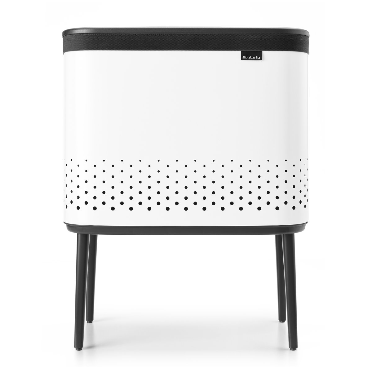 Brabantia Panier à linge Bo 60 L Blanc | Design Scandinave | Paniers à linge | Blanc