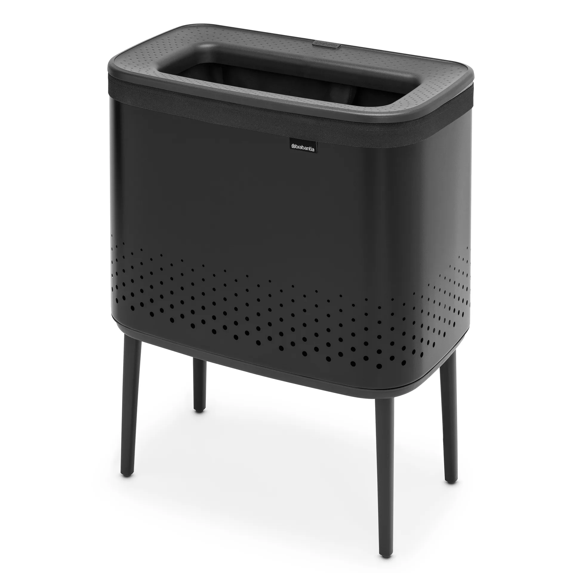 Panier à linge Bo 60 L, Noir mat Brabantia