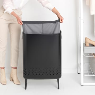 Panier à linge Bo high 2x45 L - Noir mat - Brabantia