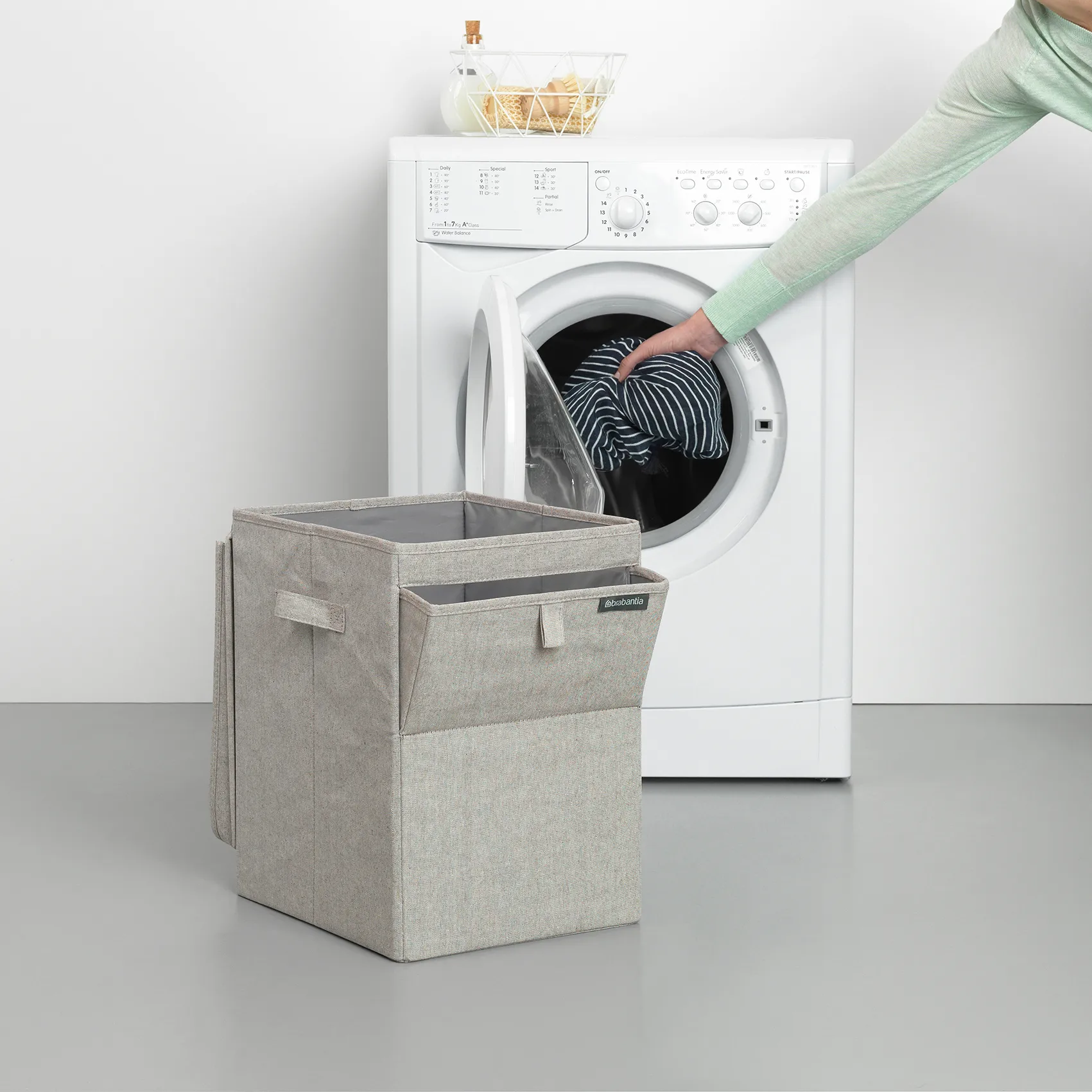 Panier à linge empilable Brabantia 35 litres, Gris clair Brabantia