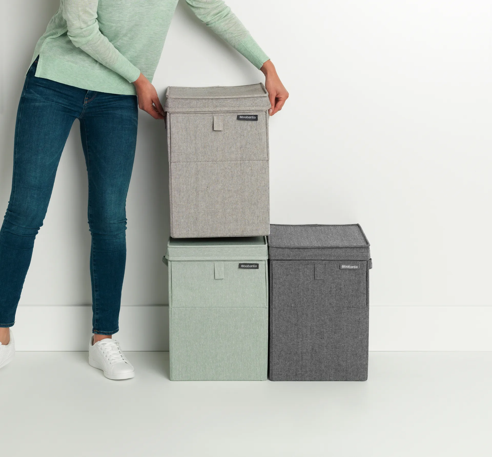Panier à linge empilable Brabantia 35 litres, Vert Brabantia